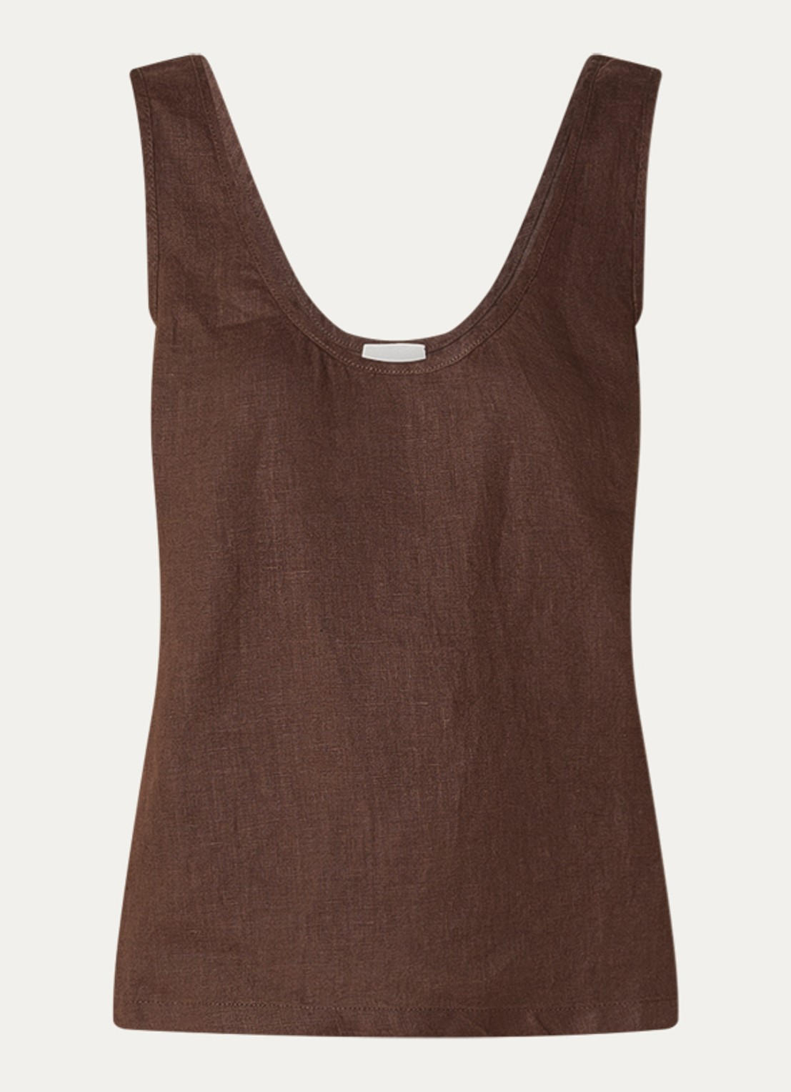 CLOSED Tanktop van linnen - voorkant bruin