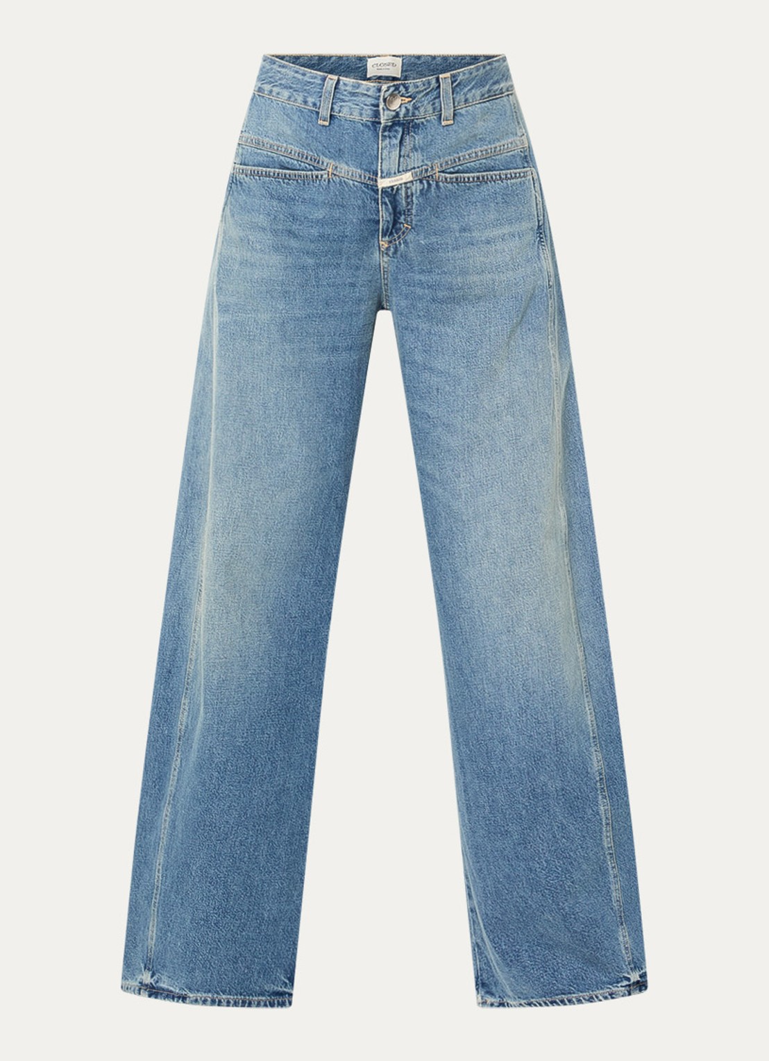 CLOSED Tori-X high waist wide leg jeans met medium wassing - voorkant 2 indigo