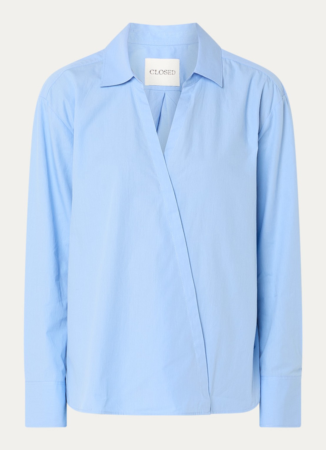 CLOSED Tuniek met asymmetrische hals - voorkant 3 blauw