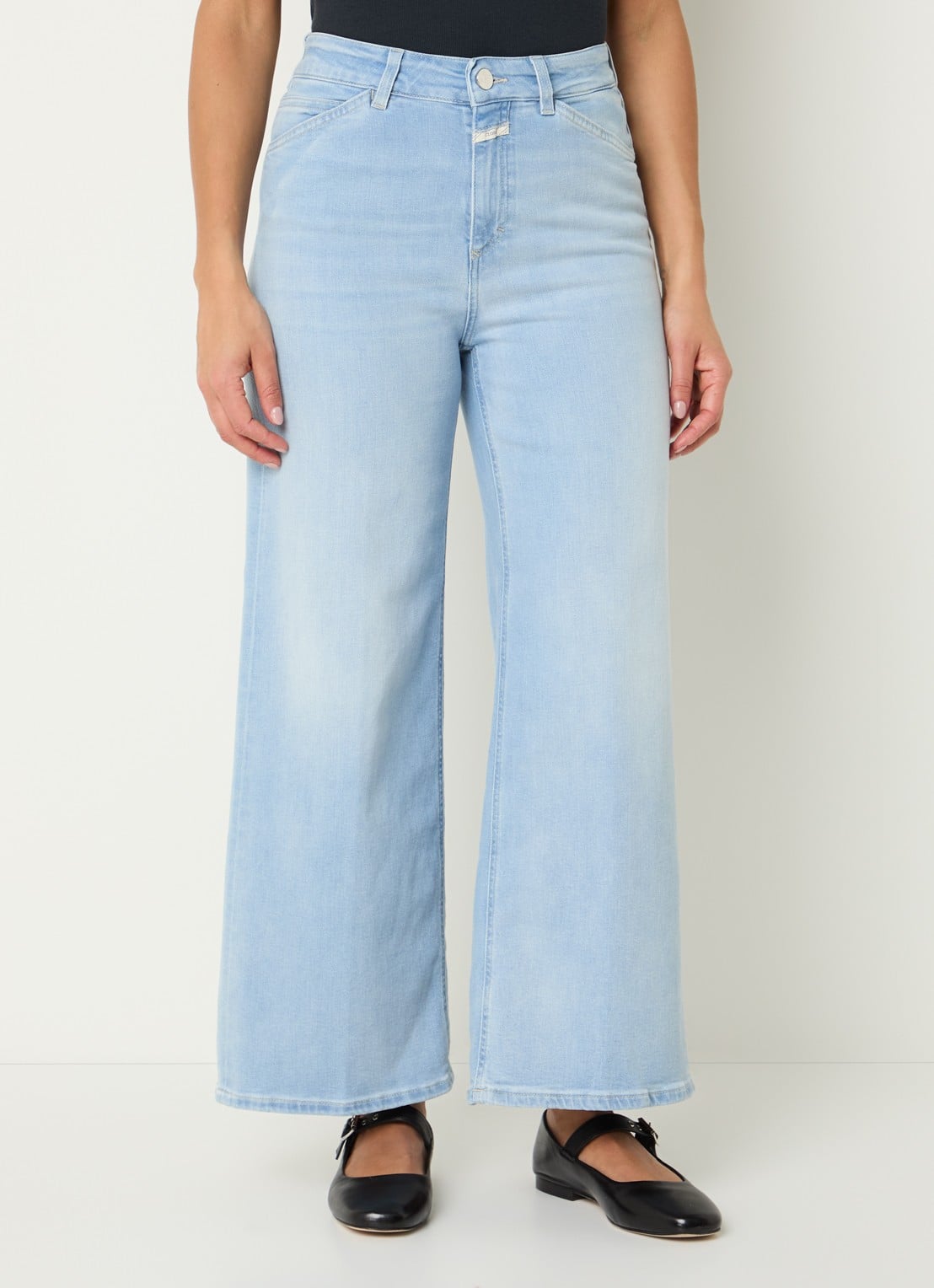 CLOSED Wera mid waist wide leg jeans met medium wassing - detail 4 indigo