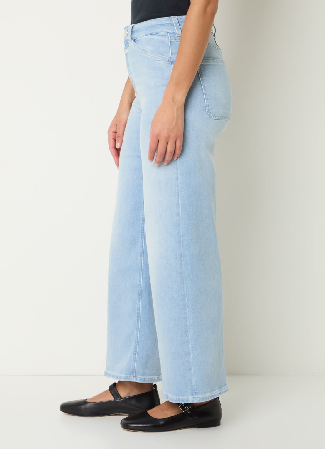 CLOSED Wera mid waist wide leg jeans met medium wassing - detail 5 indigo