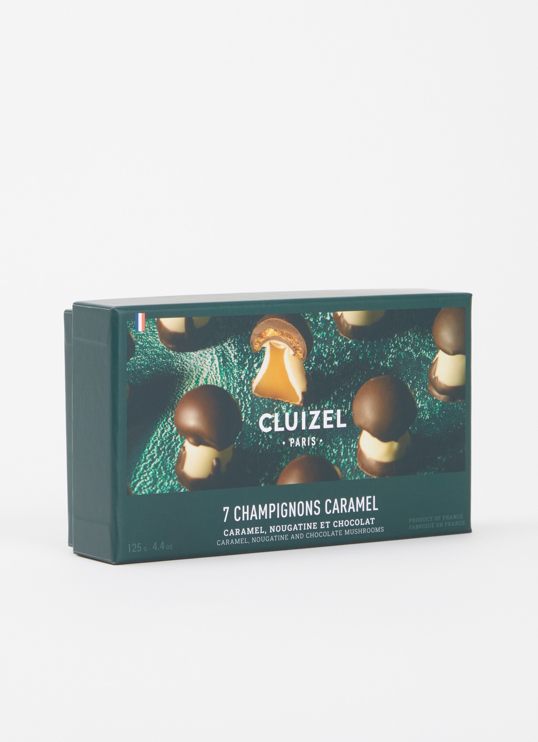 Cluizel Paris Caramel Mushorooms chocolade bonbons in geschenkverpakking 7 stuks - voorkant 2 undefined