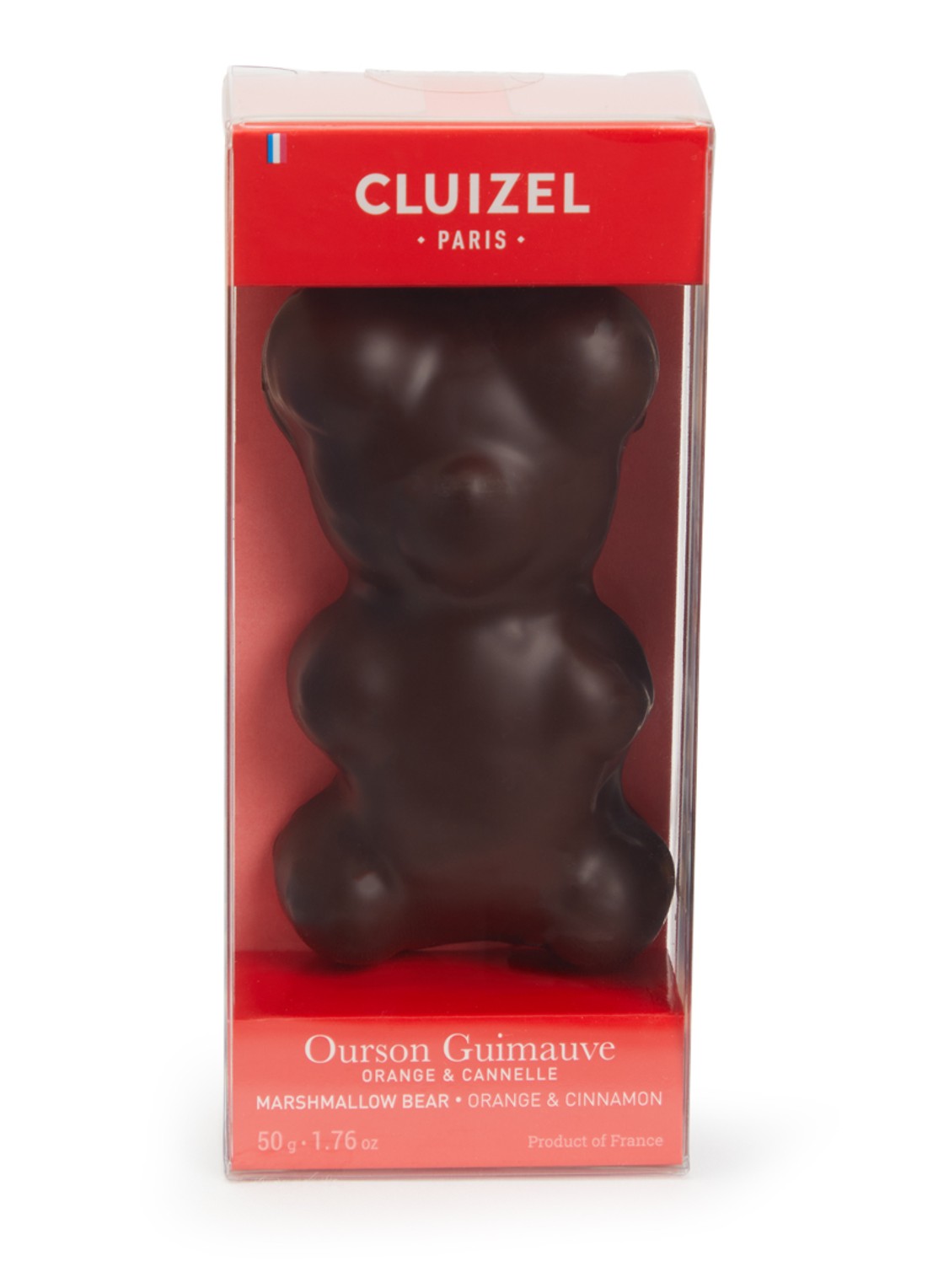 Cluizel Paris Christmas Bear marshmallow met pure chocolade 50 gram - voorkant undefined