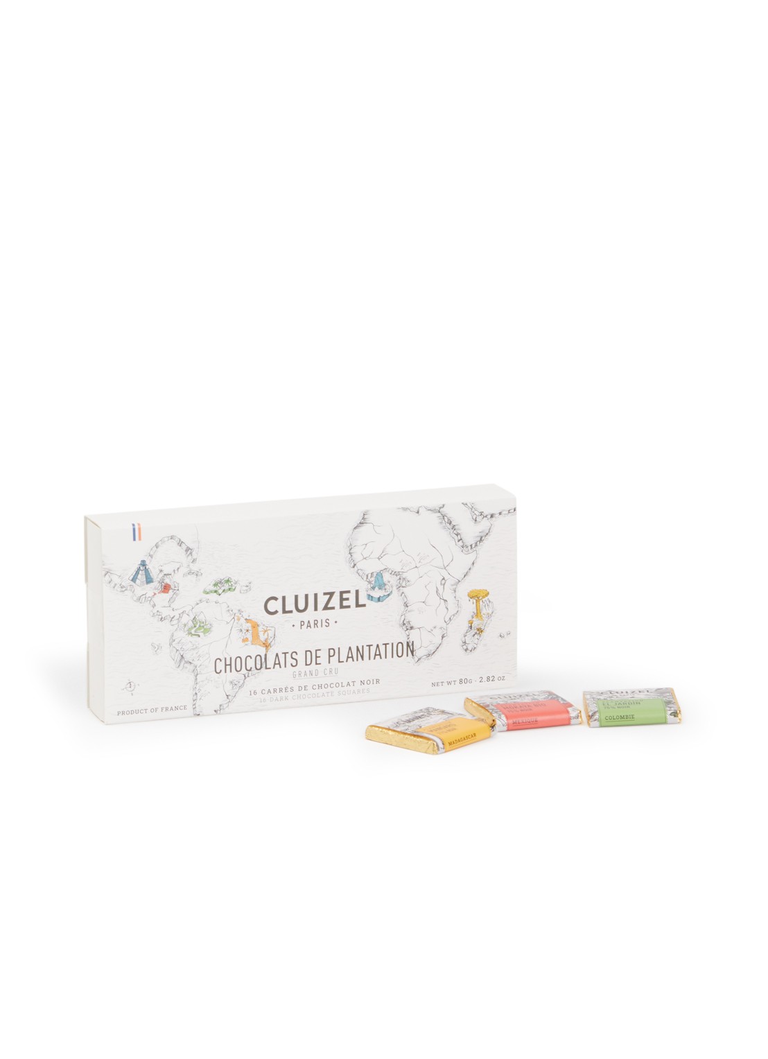 Cluizel Paris No 16 Plantation chocolade in geschenkverpakking 16 stuks - voorkant undefined