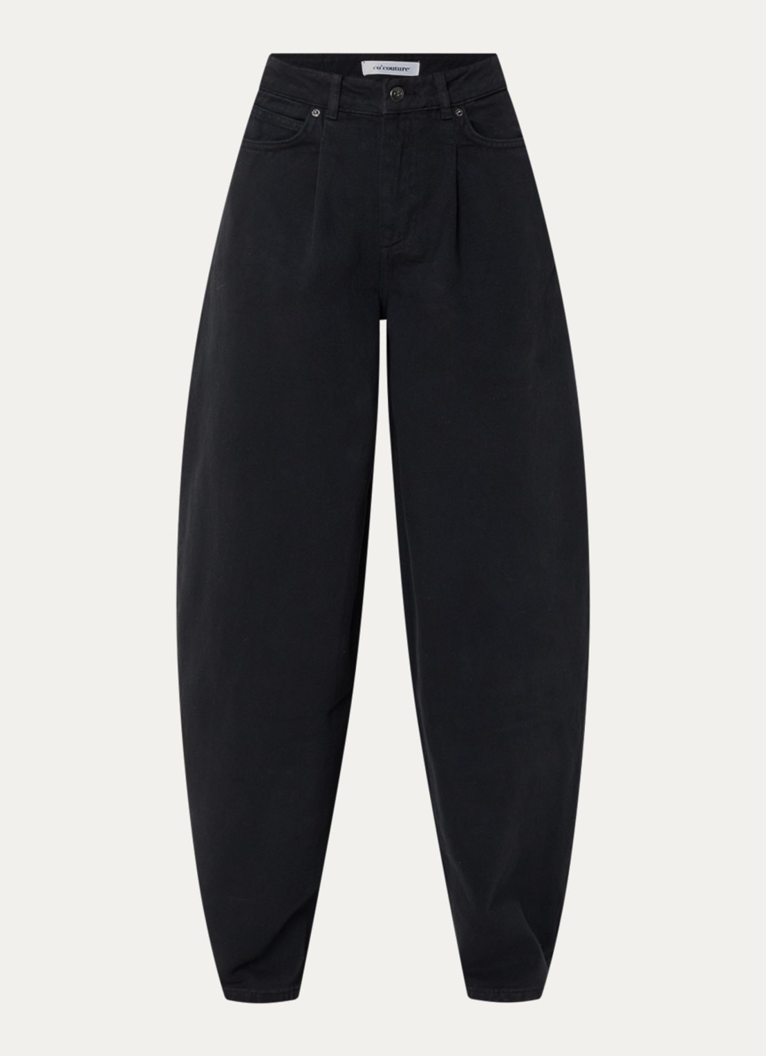 Co'Couture Akiracc high waist balloon jeans met gekleurde wassing - voorkant 2 zwart