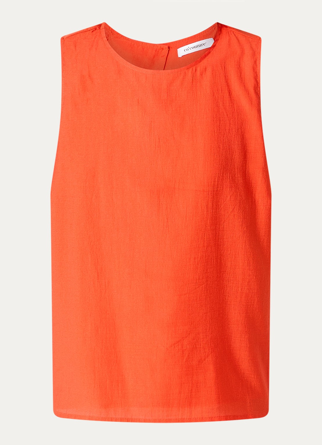 Co'Couture Aura A-lijn top met rugdecolleté  - voorkant 2 oranje