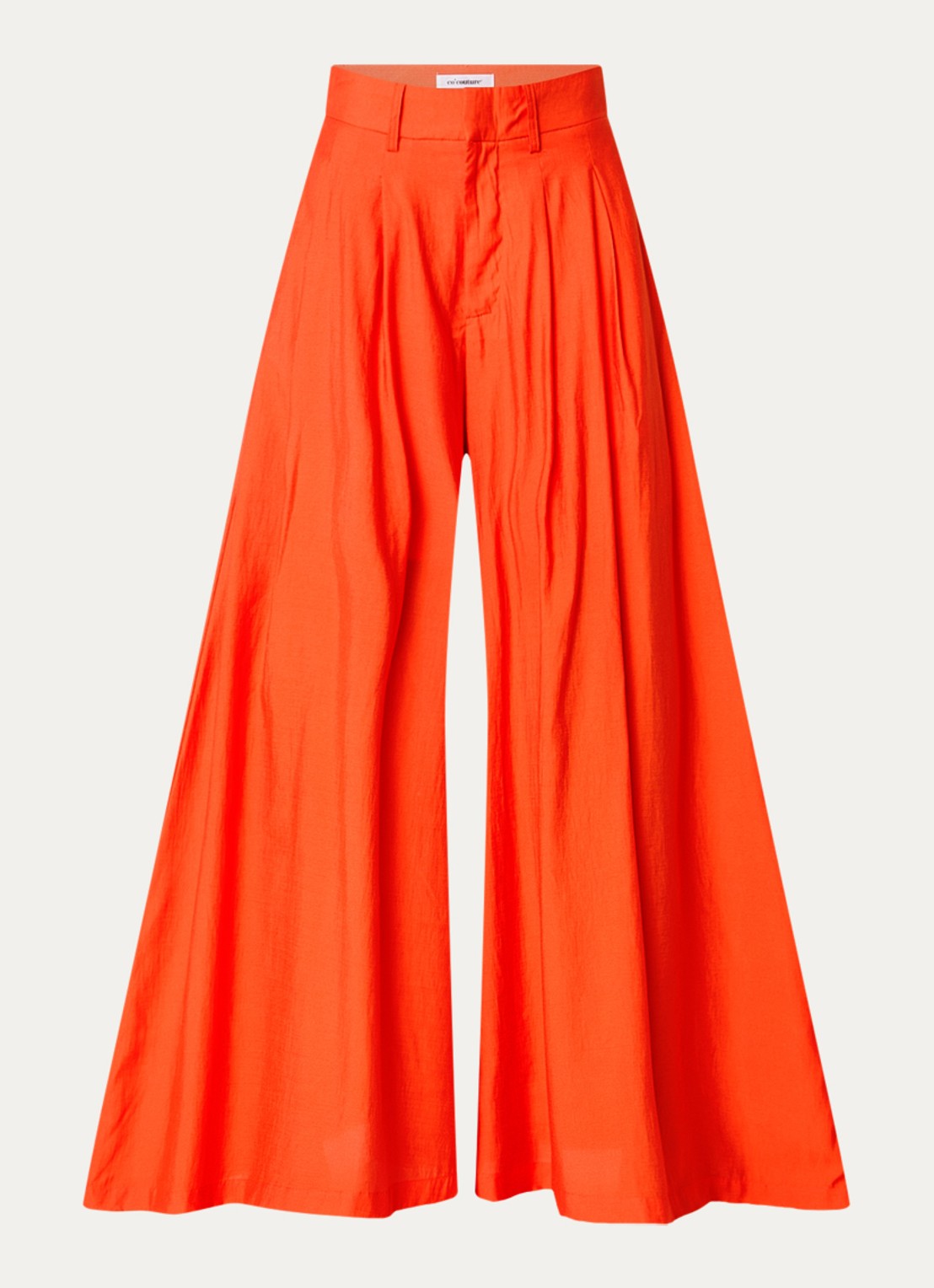 Co'Couture AuraCC LL high waist wide fit palazzo broek met steekzakken - voorkant oranje