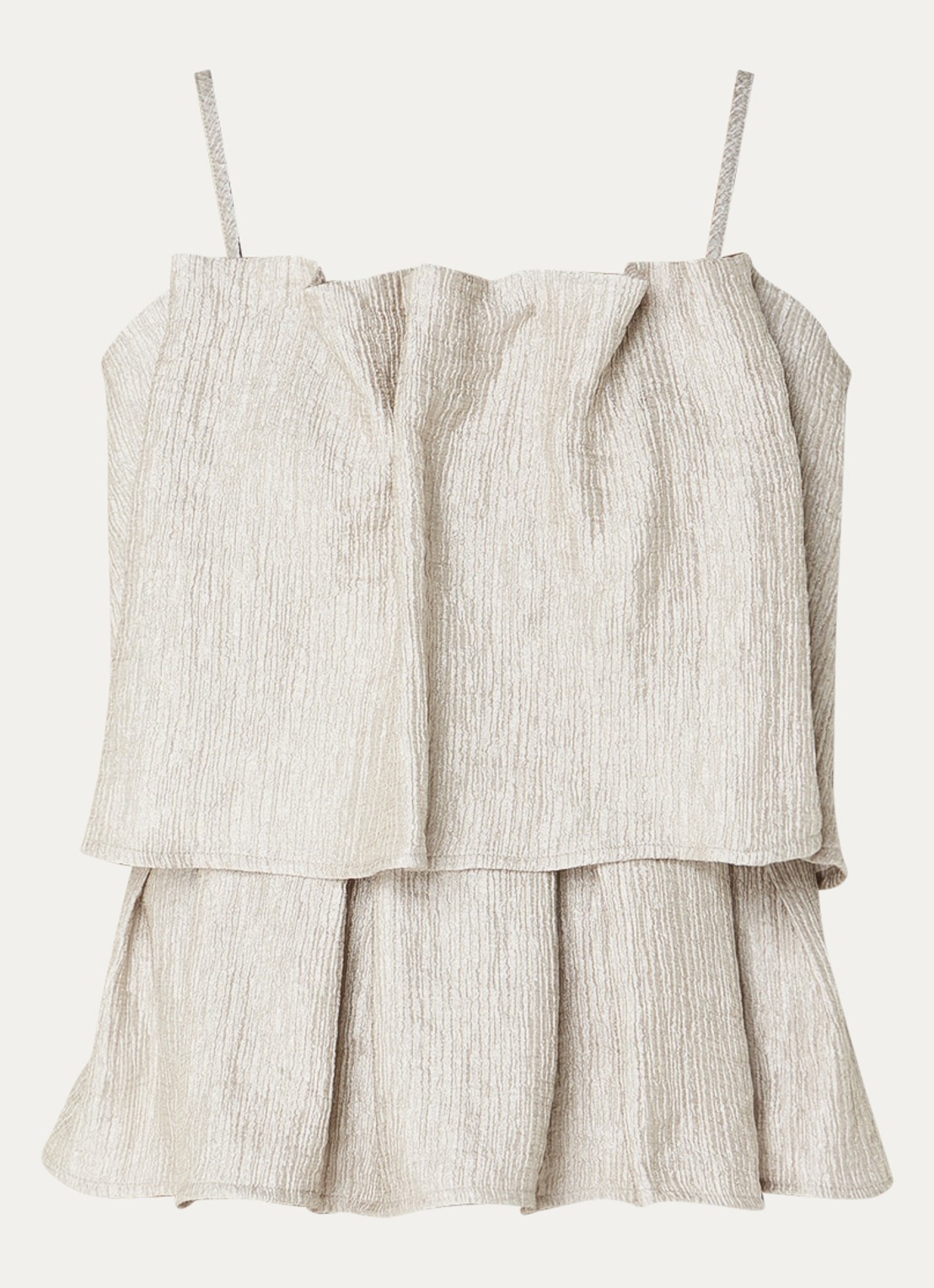 Co'Couture Chercc top met metallic finish - voorkant zilver