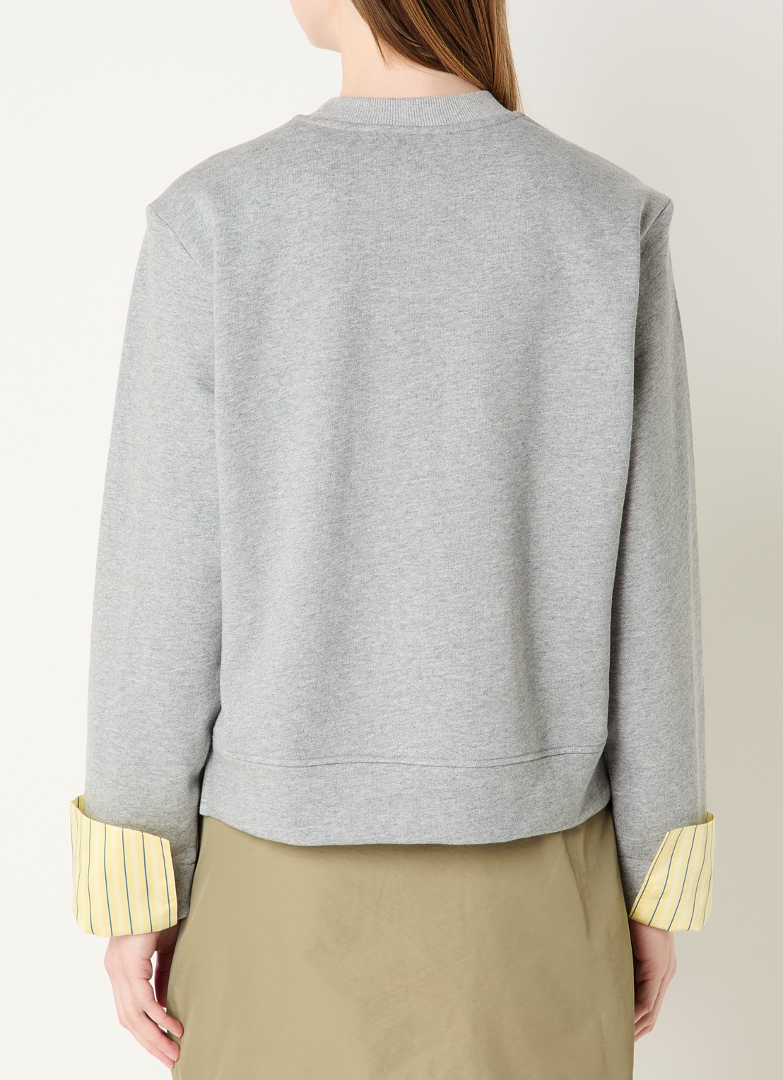 Co'Couture Daniella sweatshirt met logo - achterkant 2 grijsmele