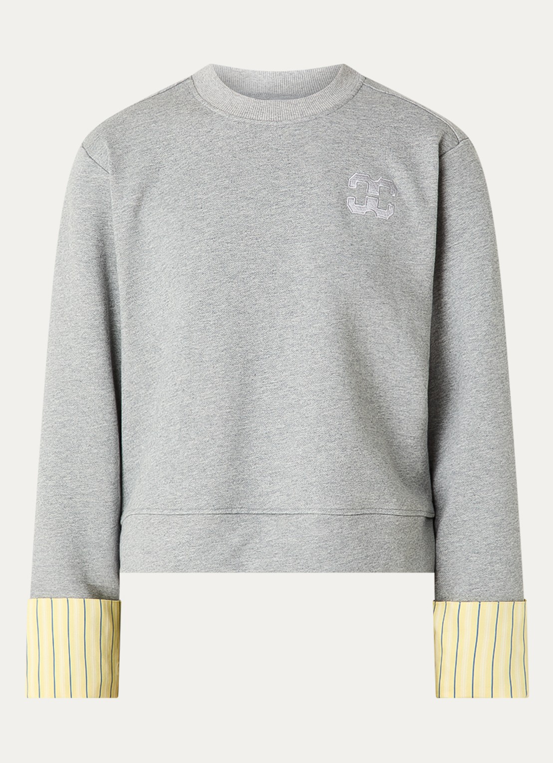 Co'Couture Daniella sweatshirt met logo - voorkant 3 grijsmele