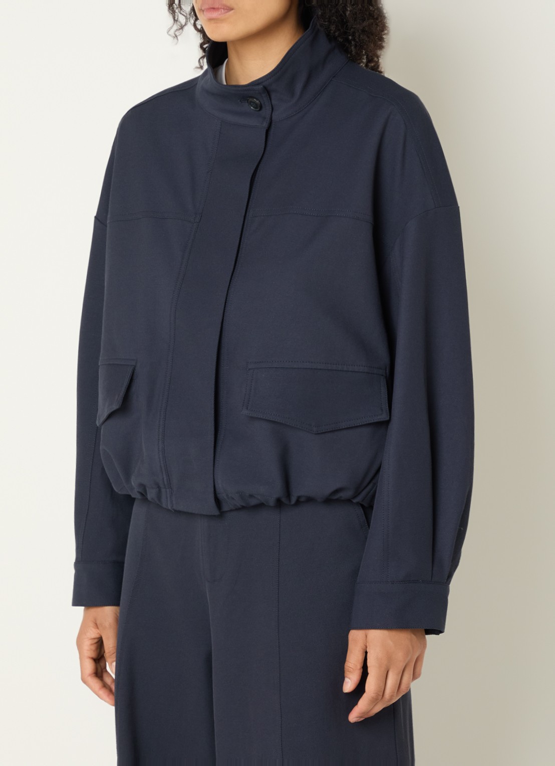 Co'Couture Demi jack met klepzakken - detail 2 blauw