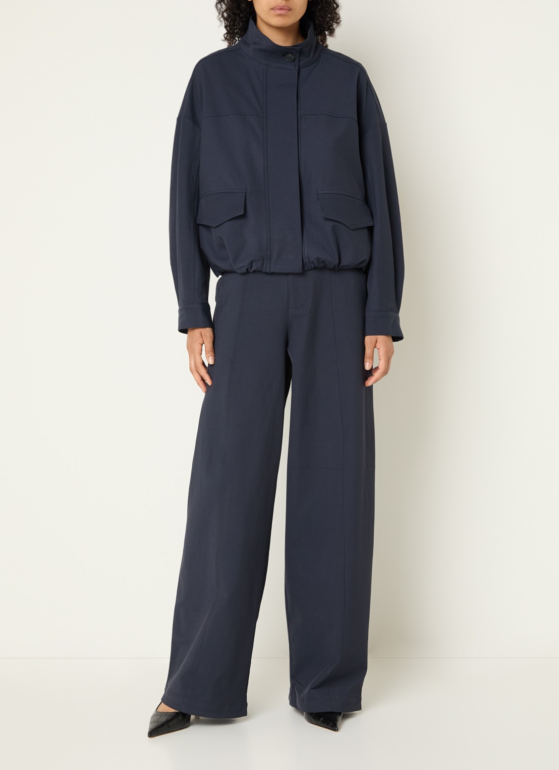 Co'Couture Demi jack met klepzakken - voorkant 4 blauw