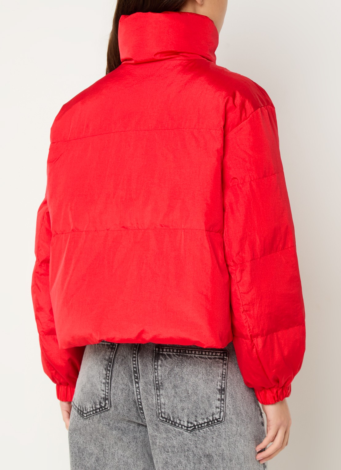 Co'Couture Frosty puffer jack met ritszakken - achterkant rood