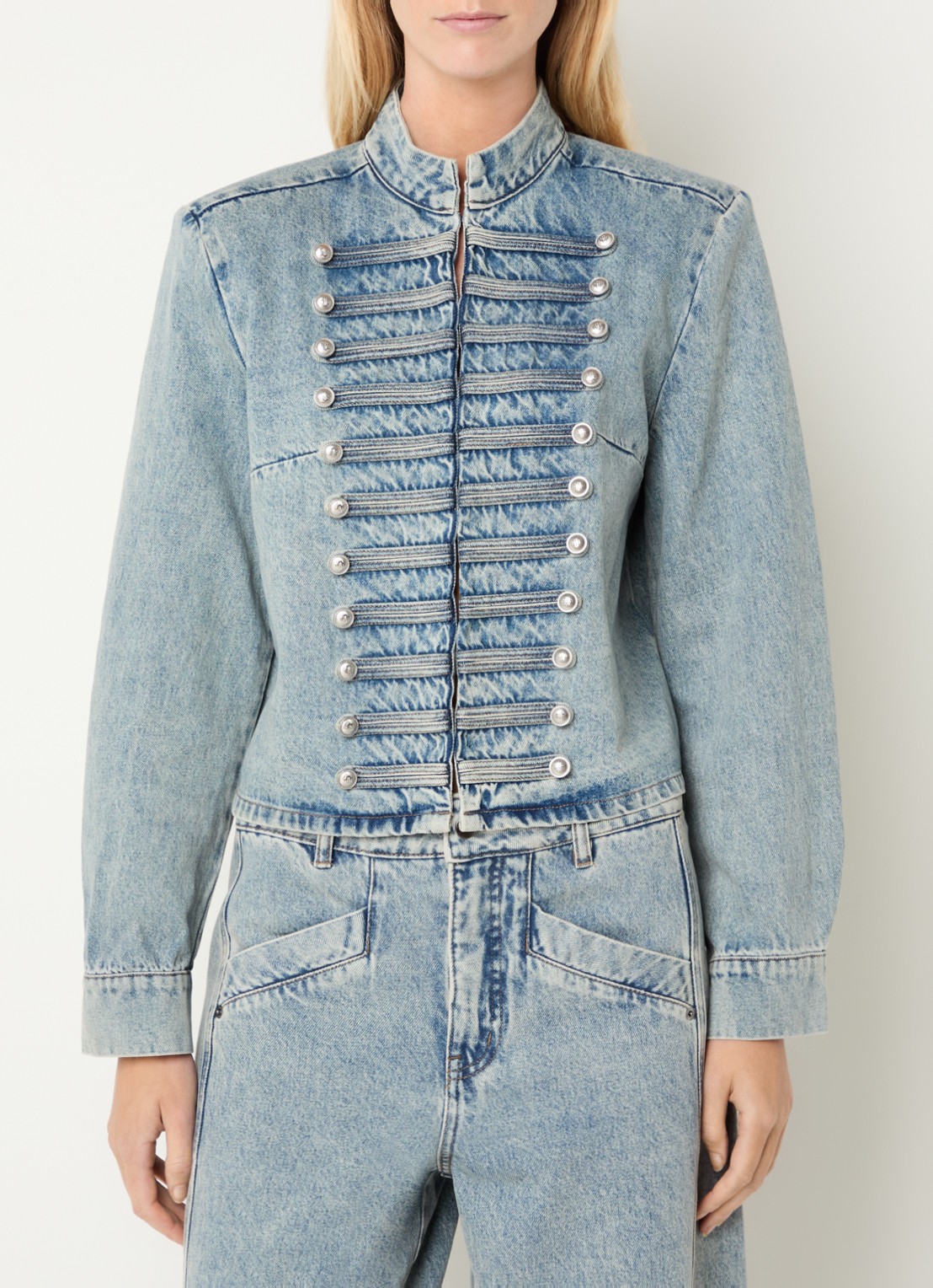 Co'Couture Jackson jack van denim - detail 3 lichtblauw