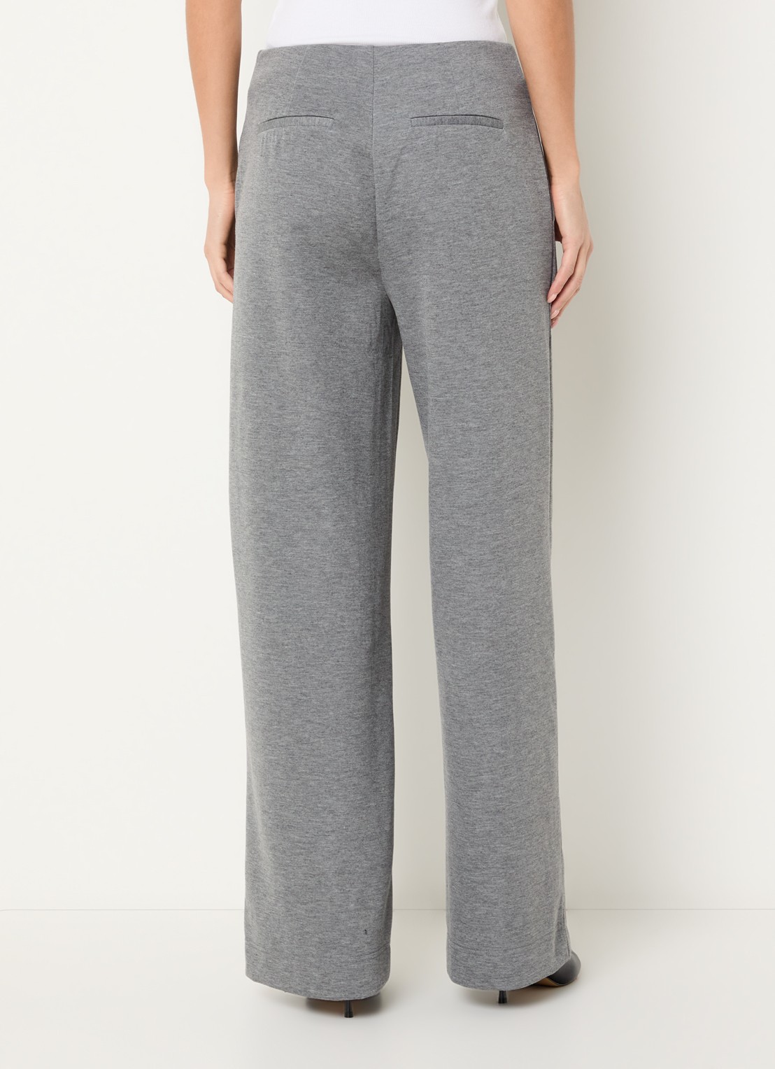 Co'Couture Lancecc high waist loose fit pantalon - achterkant grijs