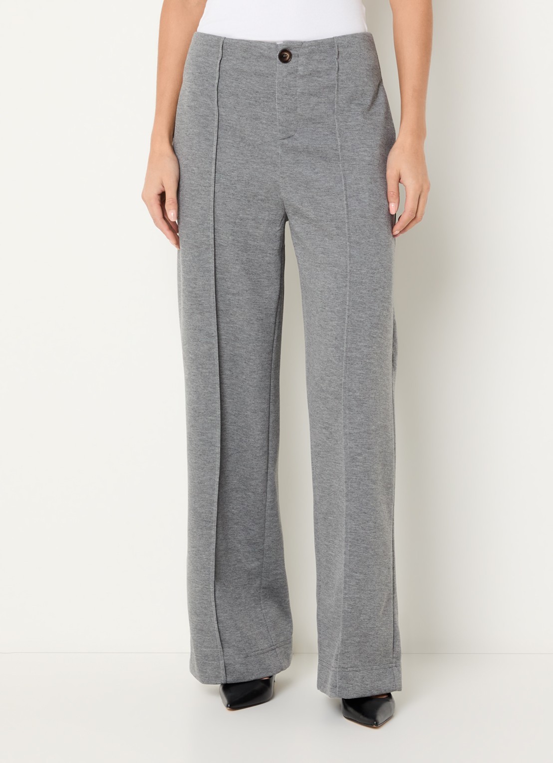 Co'Couture Lancecc high waist loose fit pantalon - detail 4 grijs