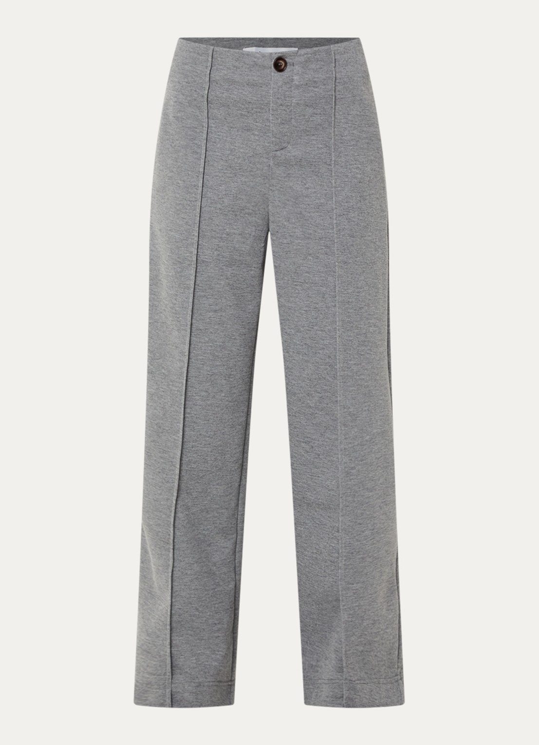 Co'Couture Lancecc high waist loose fit pantalon - voorkant 2 grijs