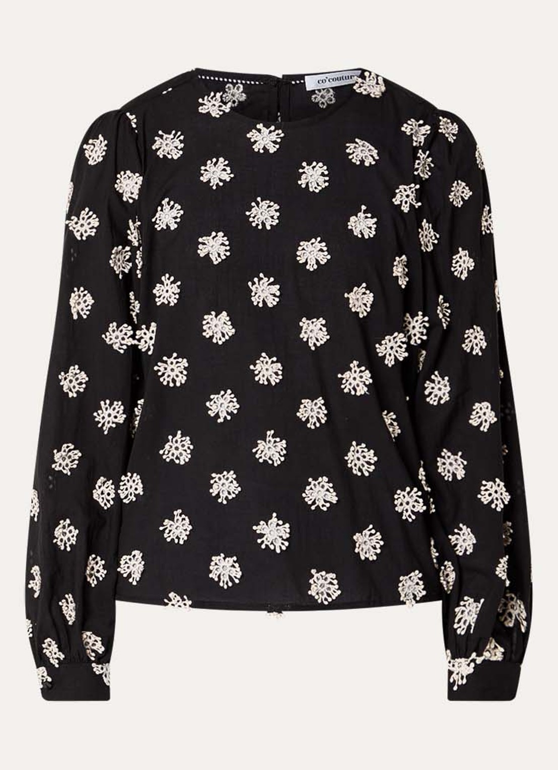 Co'Couture Mally tuniek met borduring - voorkant 3 zwart
