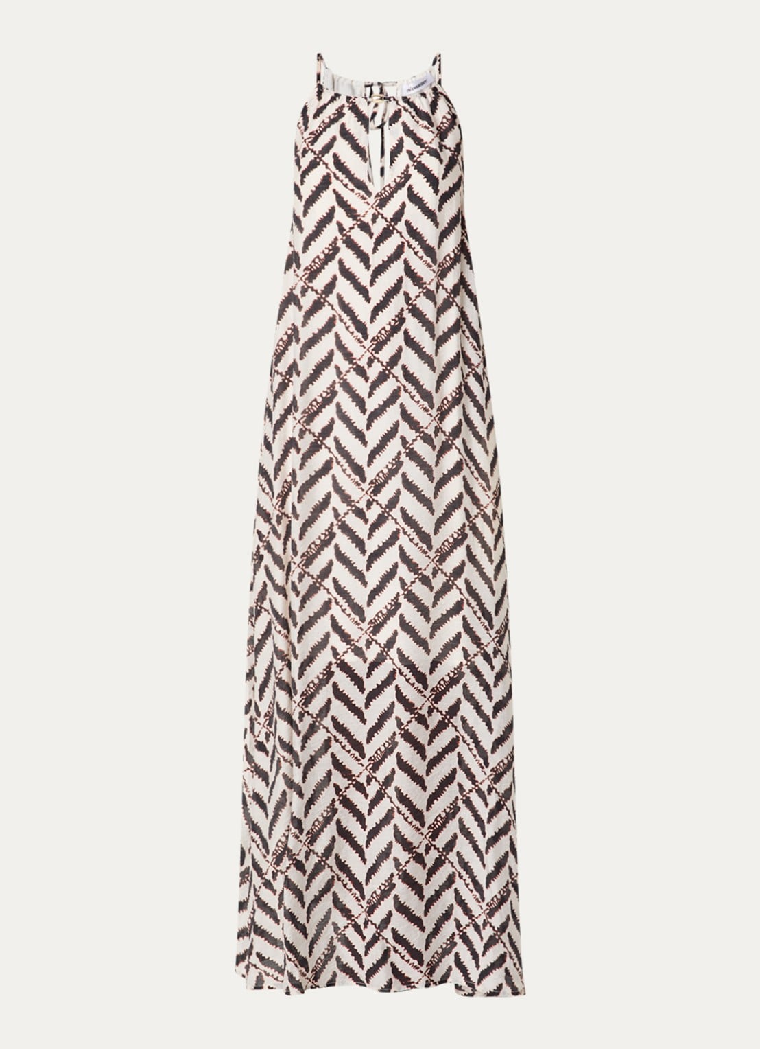 Co'Couture Memphis A-lijn maxi jurk met print  - voorkant 2 zwart