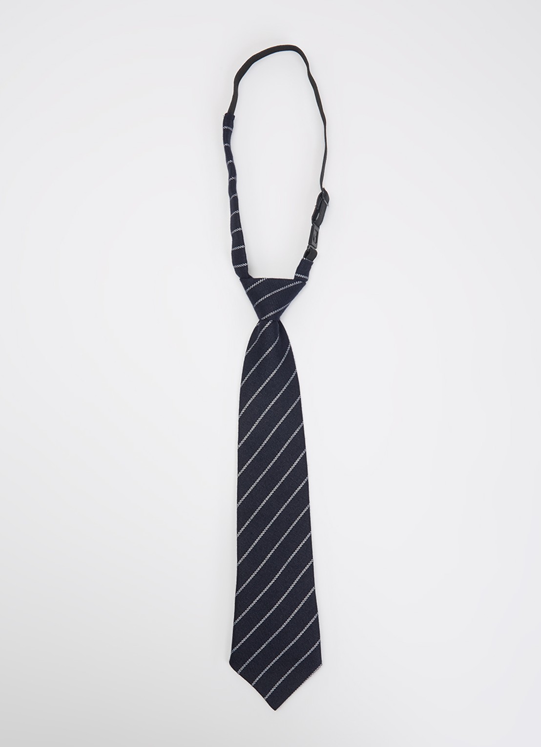 Co'Couture Nilacc stropdas met streepprint - voorkant donkerblauw