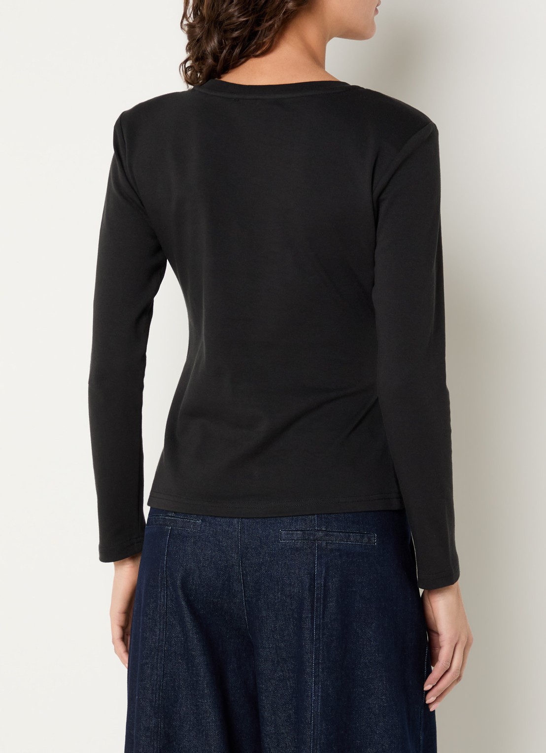 Co'Couture Orianecc top met strikceintuur - achterkant zwart