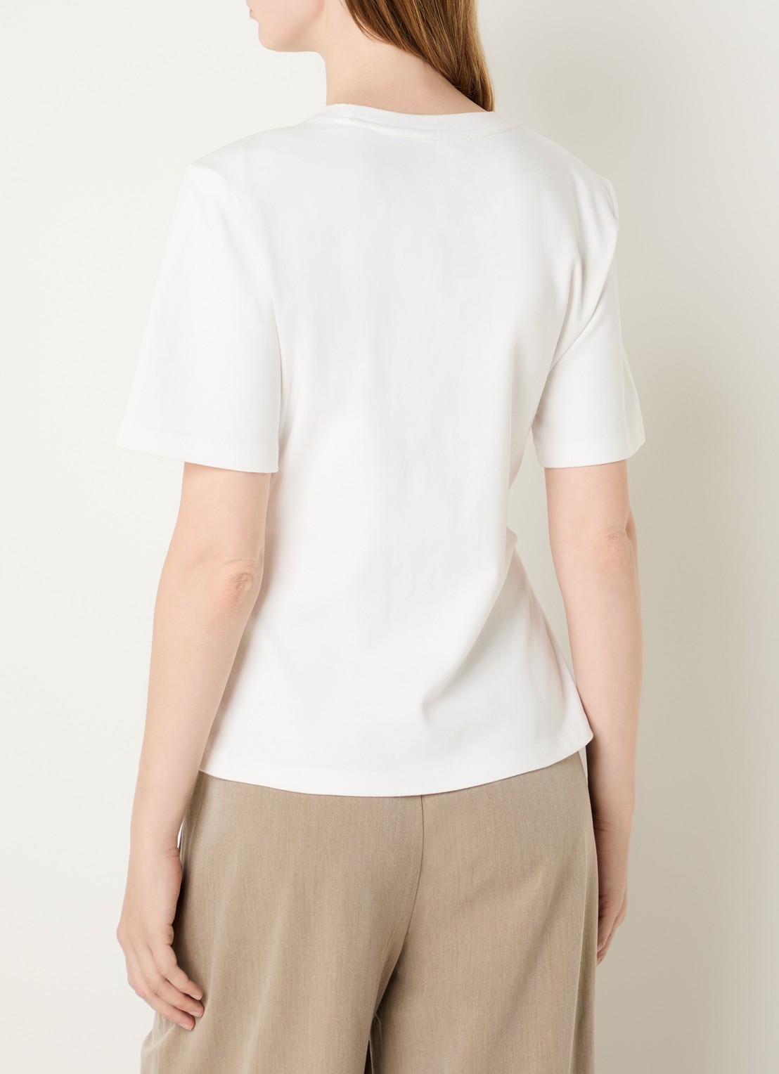 Co'Couture Orianne T-shirt met strikceintuur - achterkant wit