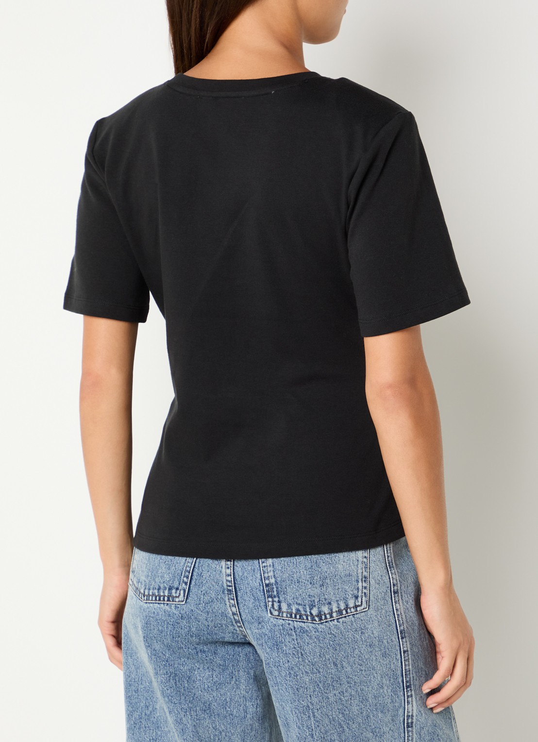 Co'Couture Orianne T-shirt met strikceintuur - achterkant zwart