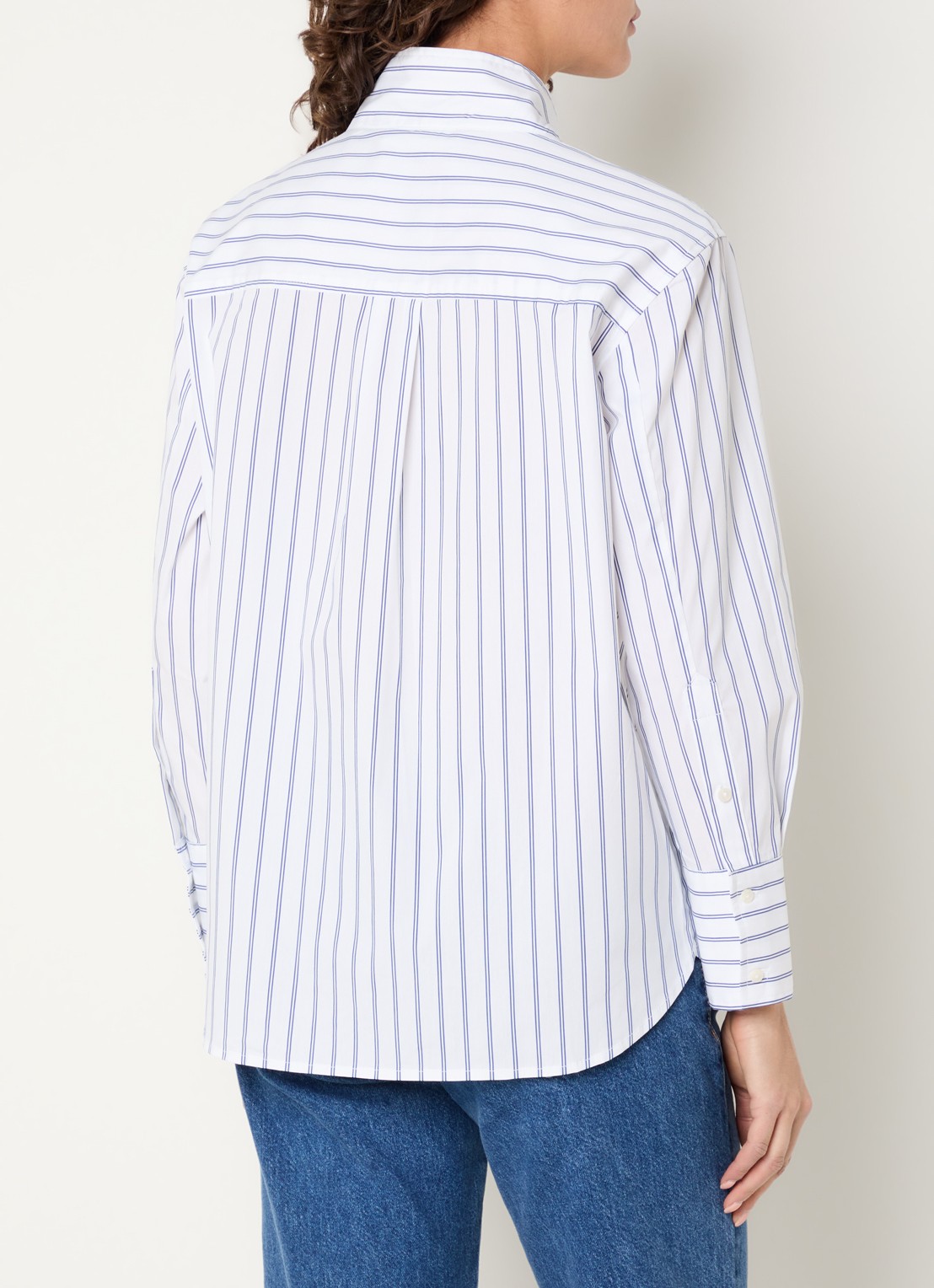 Co'Couture Somocc blouse met streepprint - achterkant 4 wit