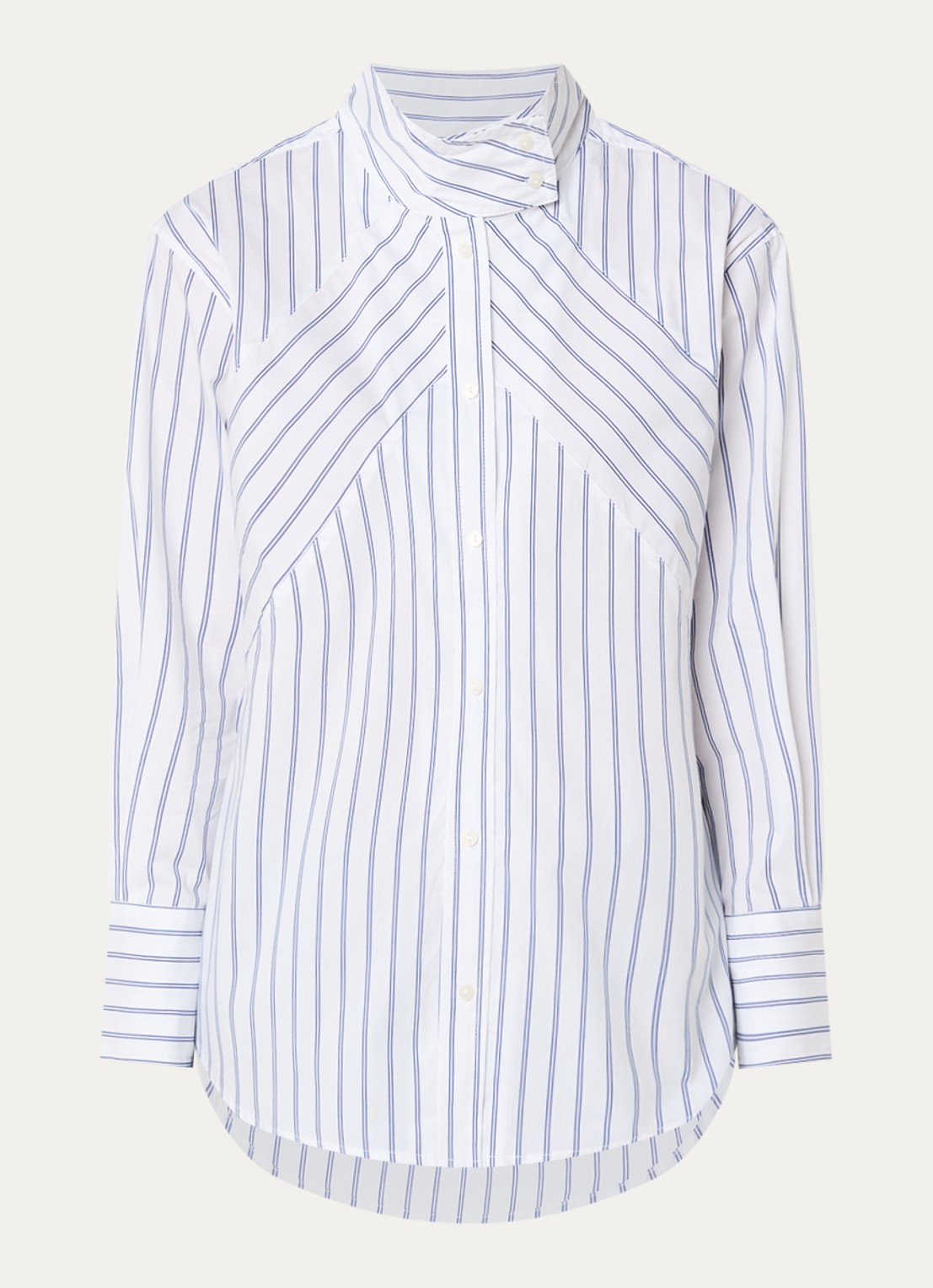 Co'Couture Somocc blouse met streepprint - voorkant 2 wit
