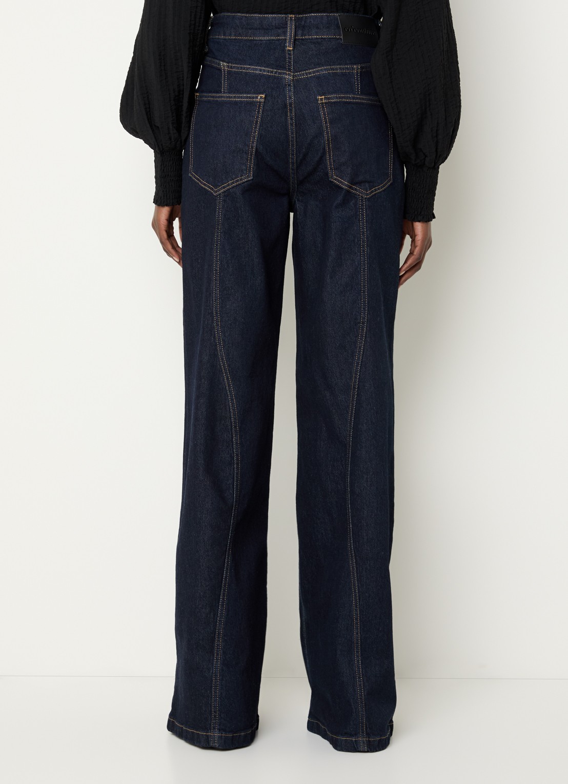 Co'Couture Wilson high waist wide leg jeans  - achterkant 3 indigo
