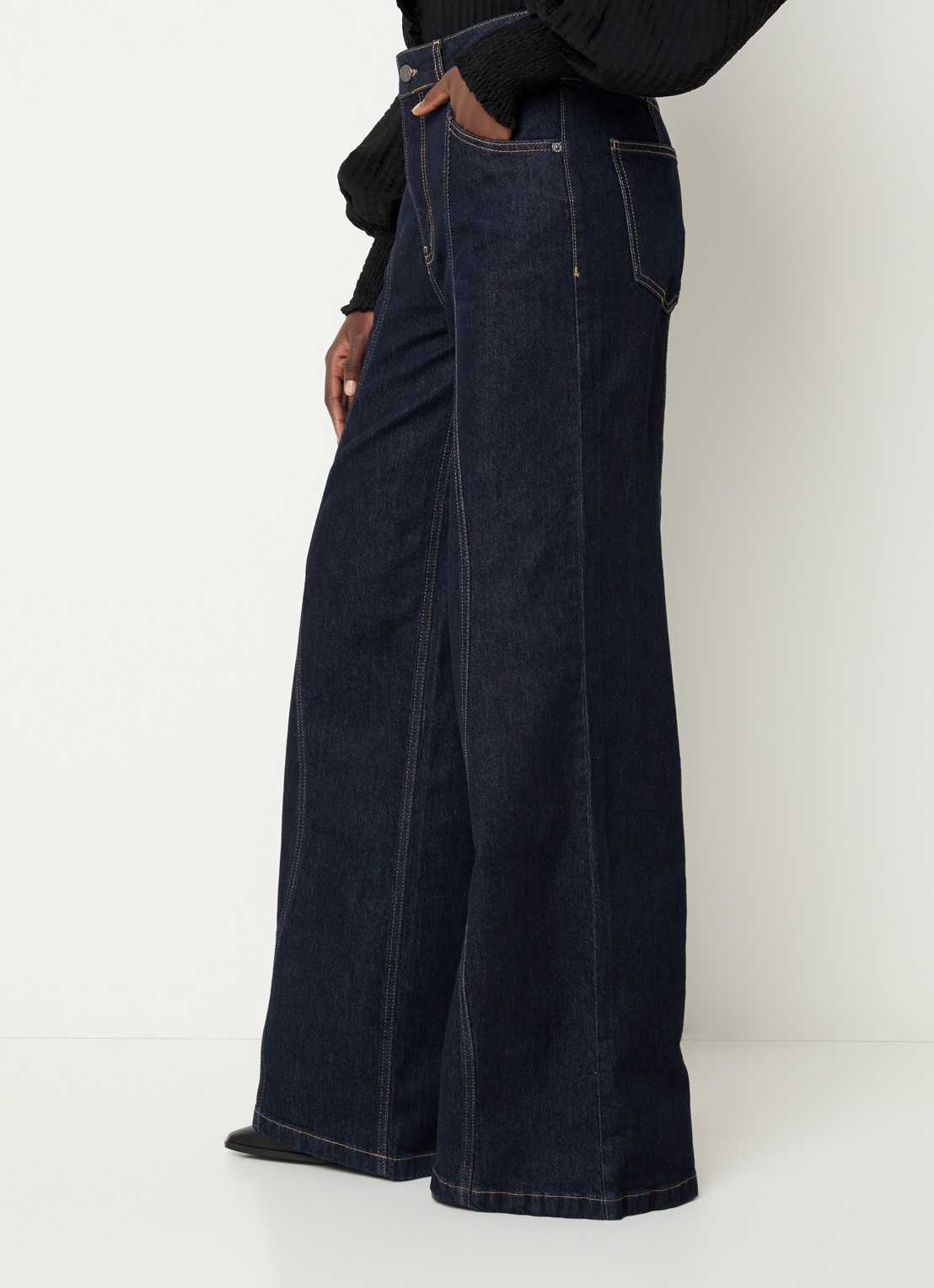 Co'Couture Wilson high waist wide leg jeans  - detail 2 indigo