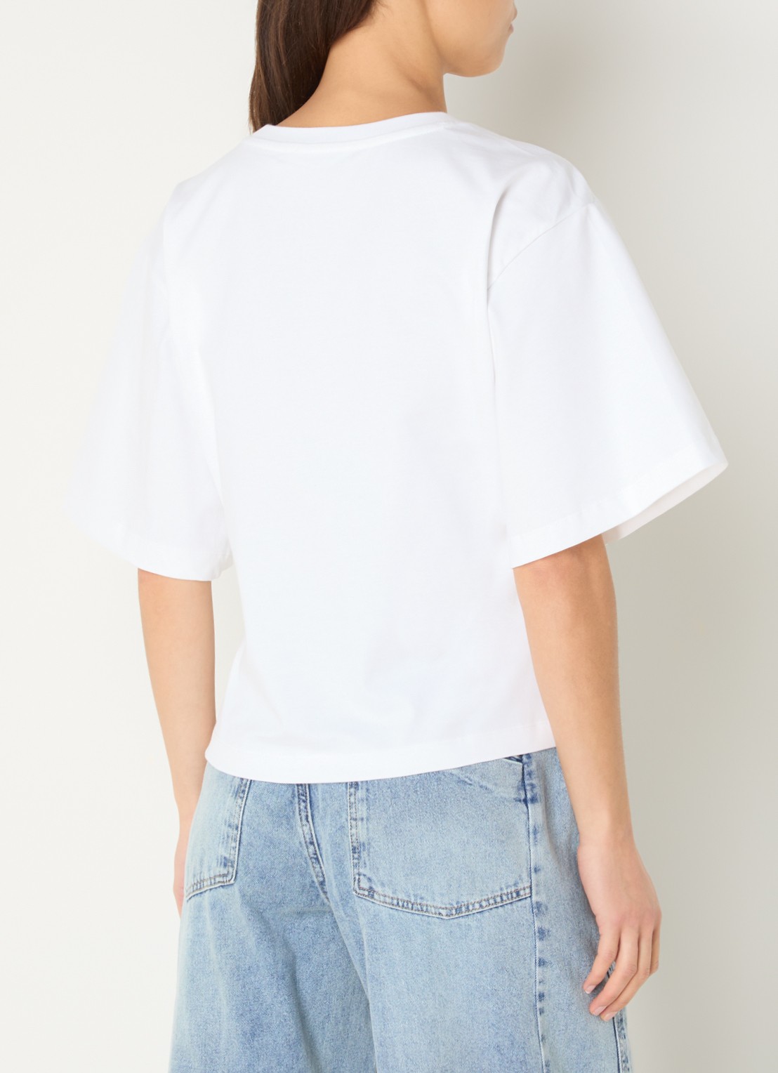 Co'Couture Zenga T-shirt met flock logoprint - achterkant wit