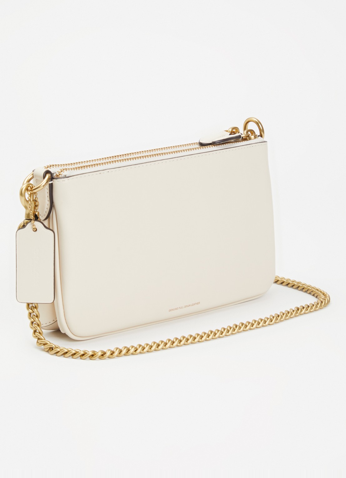Coach Audrey crossbodytas van kalfsleer met afneembare schouderriem  - achterkant 4 gebroken wit