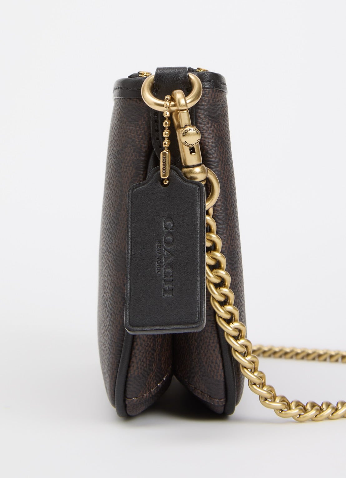 Coach Audrey schoudertas met logoprint en afneembare schouderriem - detail 4 donkerbruin