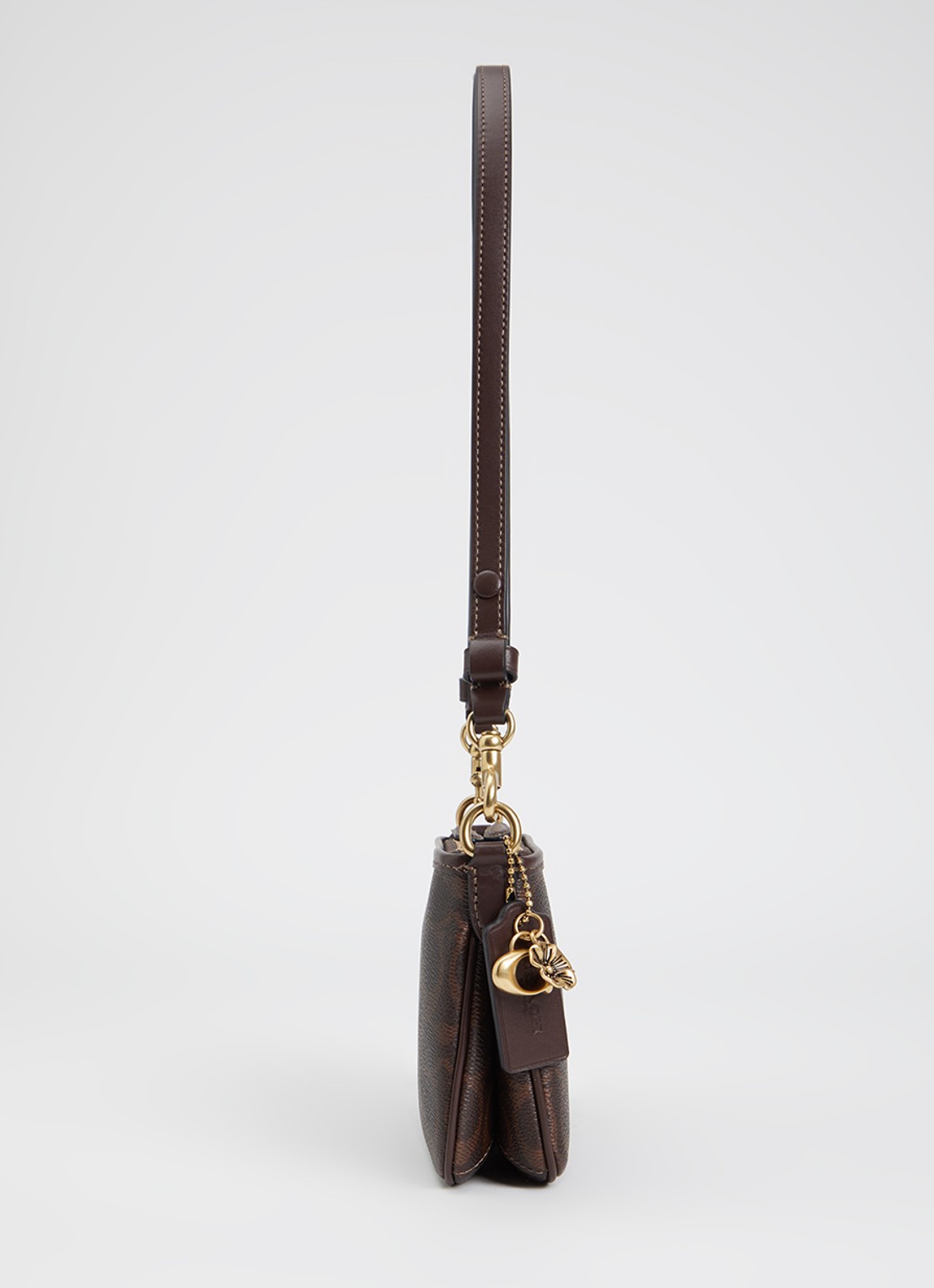Coach Audry crossbodytas van leer met logoprint - detail 3 bruin