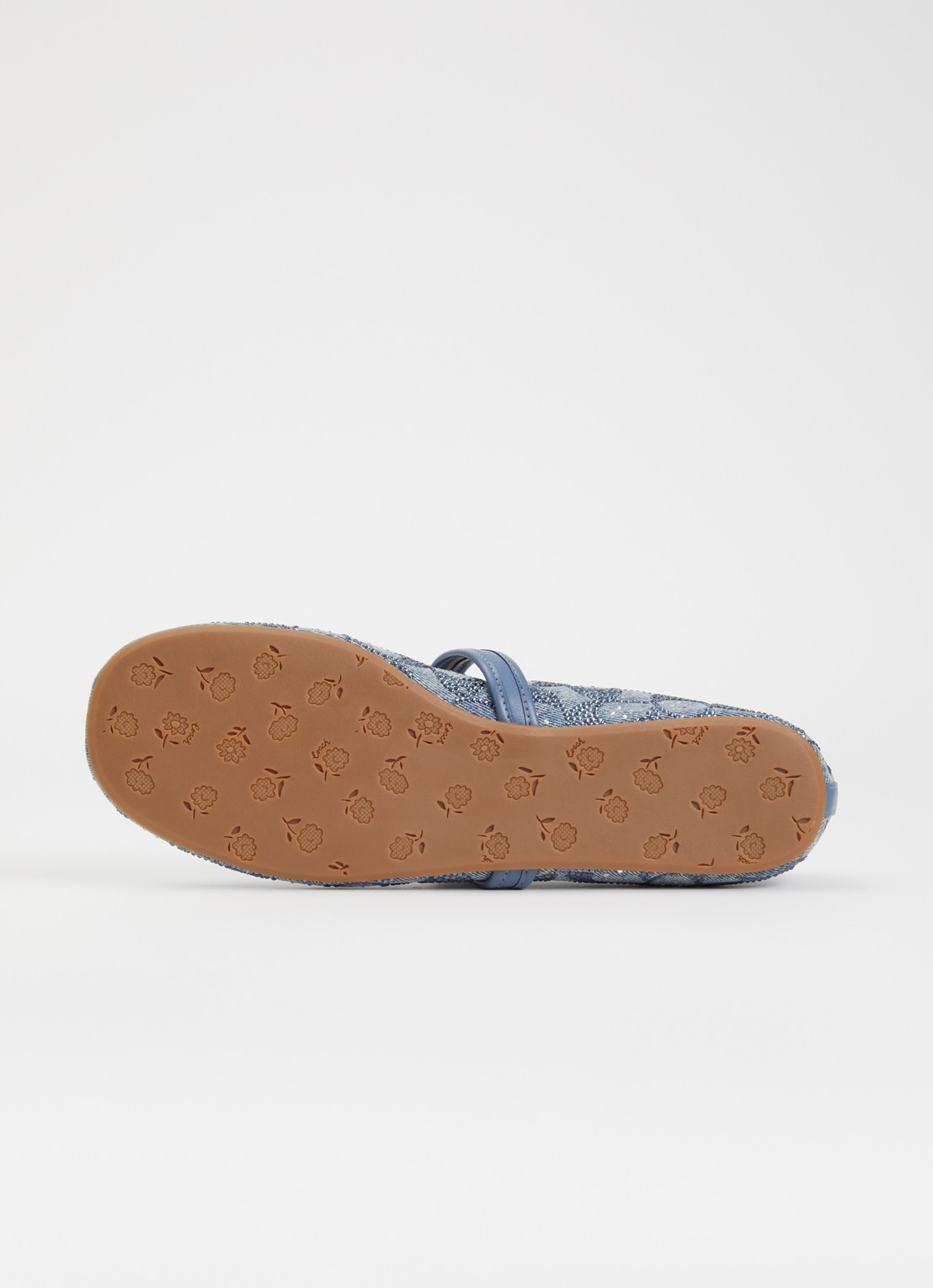 Coach Ballerina van denim met strass - detail 4 blauw