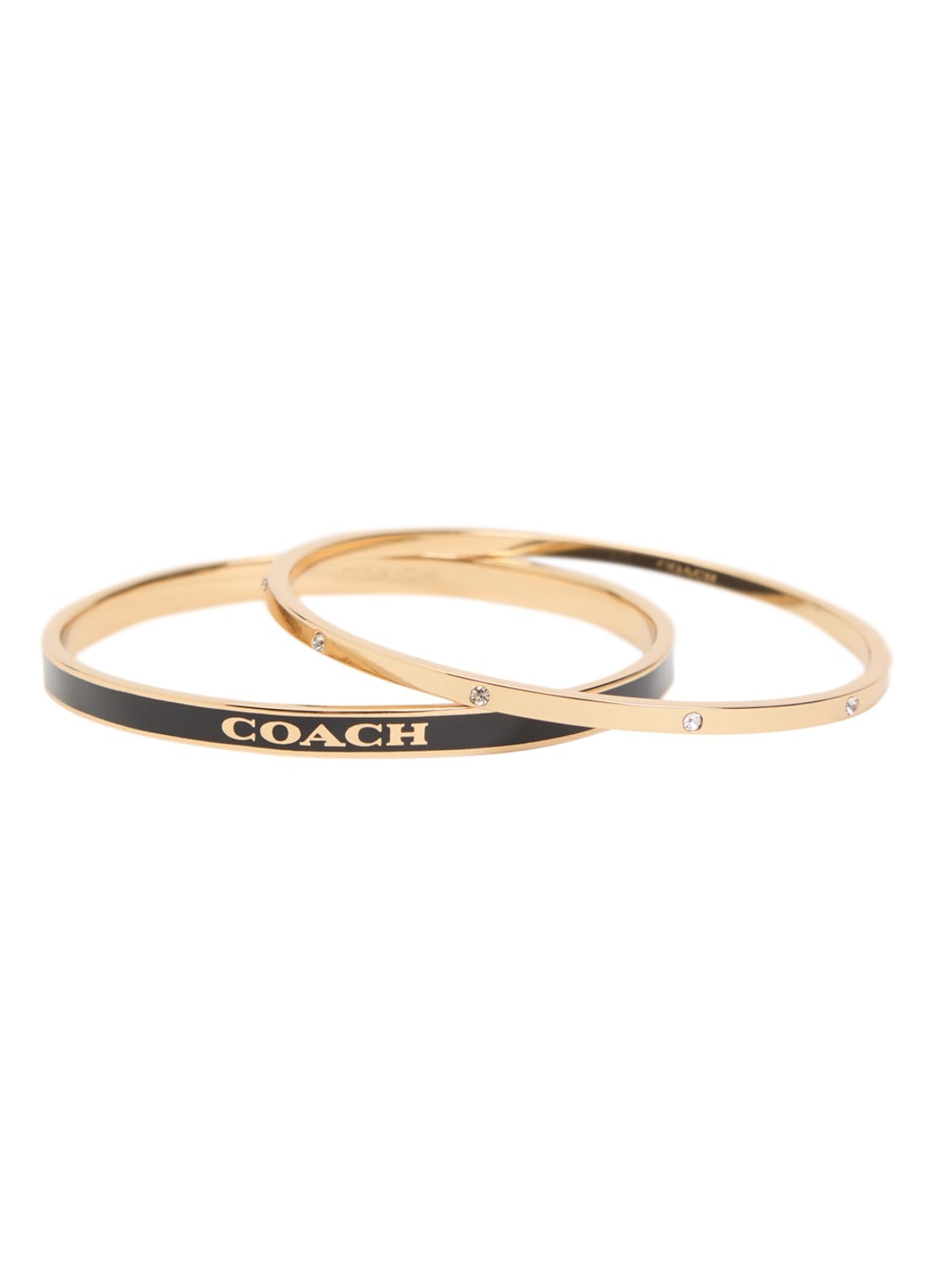 Coach Bangle in set van 2 - voorkant zwart