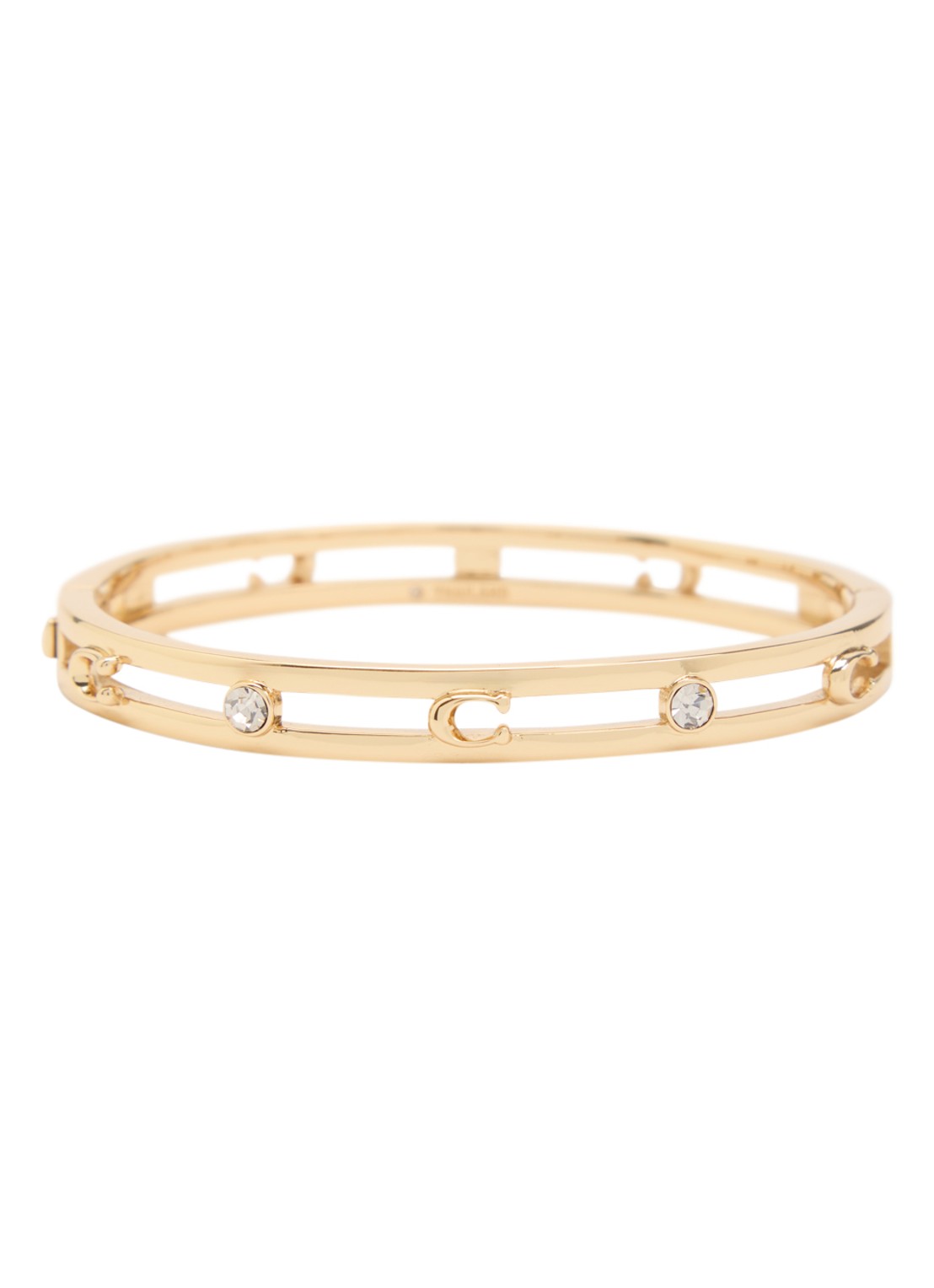 Coach Bangle met kristal - voorkant goud