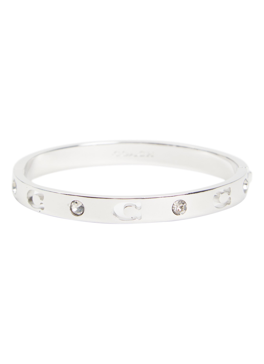 Coach Bangle met logo - voorkant zilver