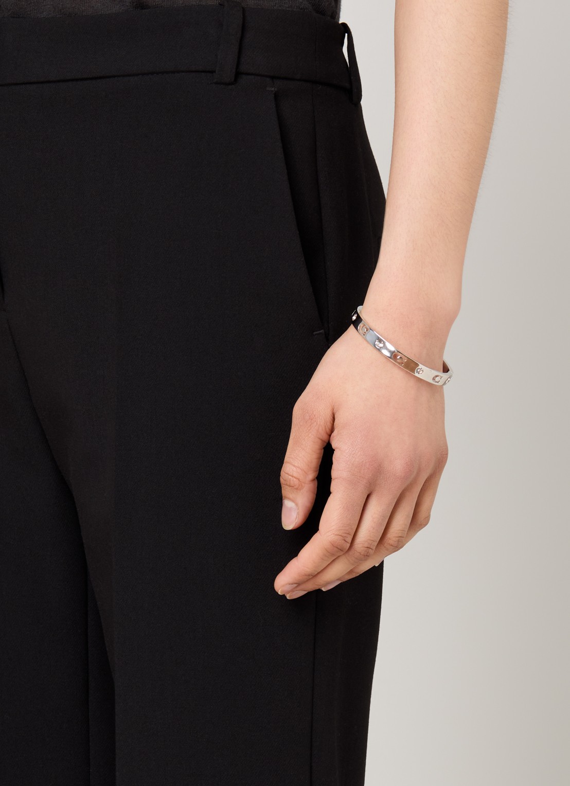 Coach Bangle met logo - voorkant 2 zilver