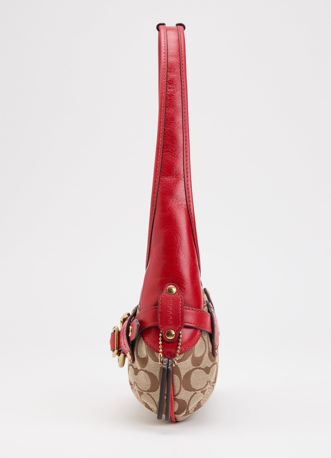 Coach Belted Ergo 26 schoudertas met leren details en logoprint - detail 2 beige