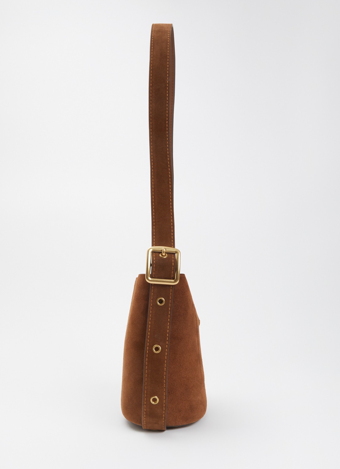 Coach Bleecker 21 schoudertas van suède met uitneembaar etui  - detail 5 hazelnootbruin