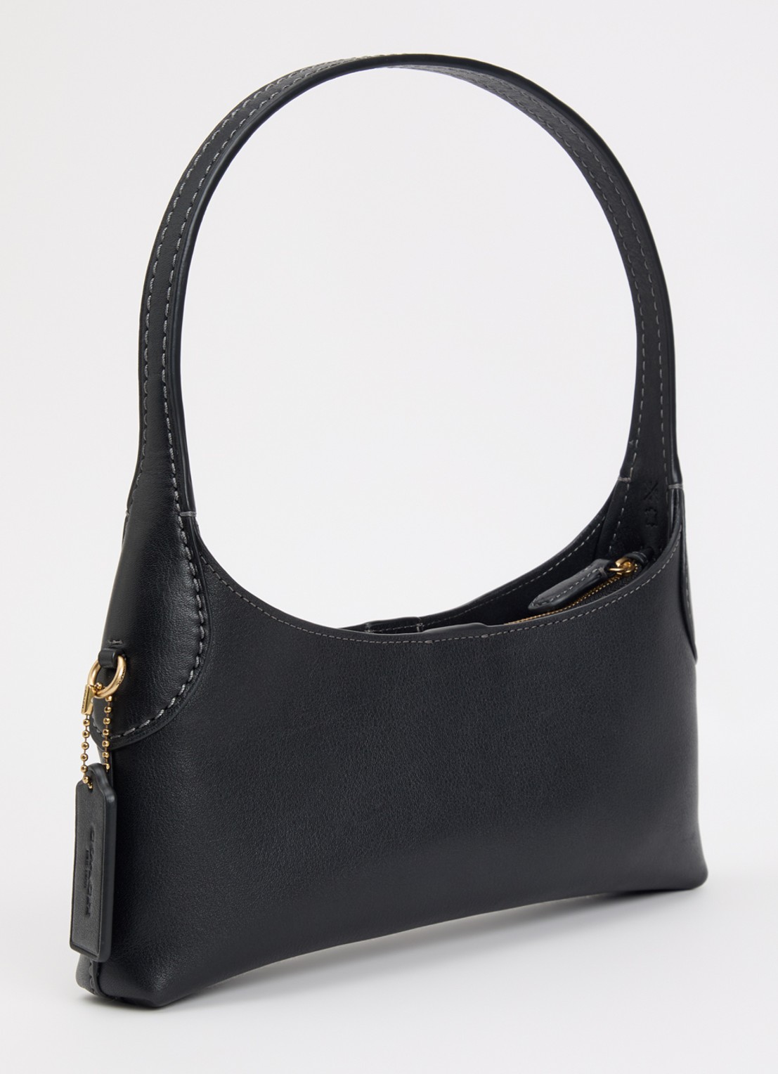 Coach Brooklyn 24 schoudertas van leer - achterkant zwart