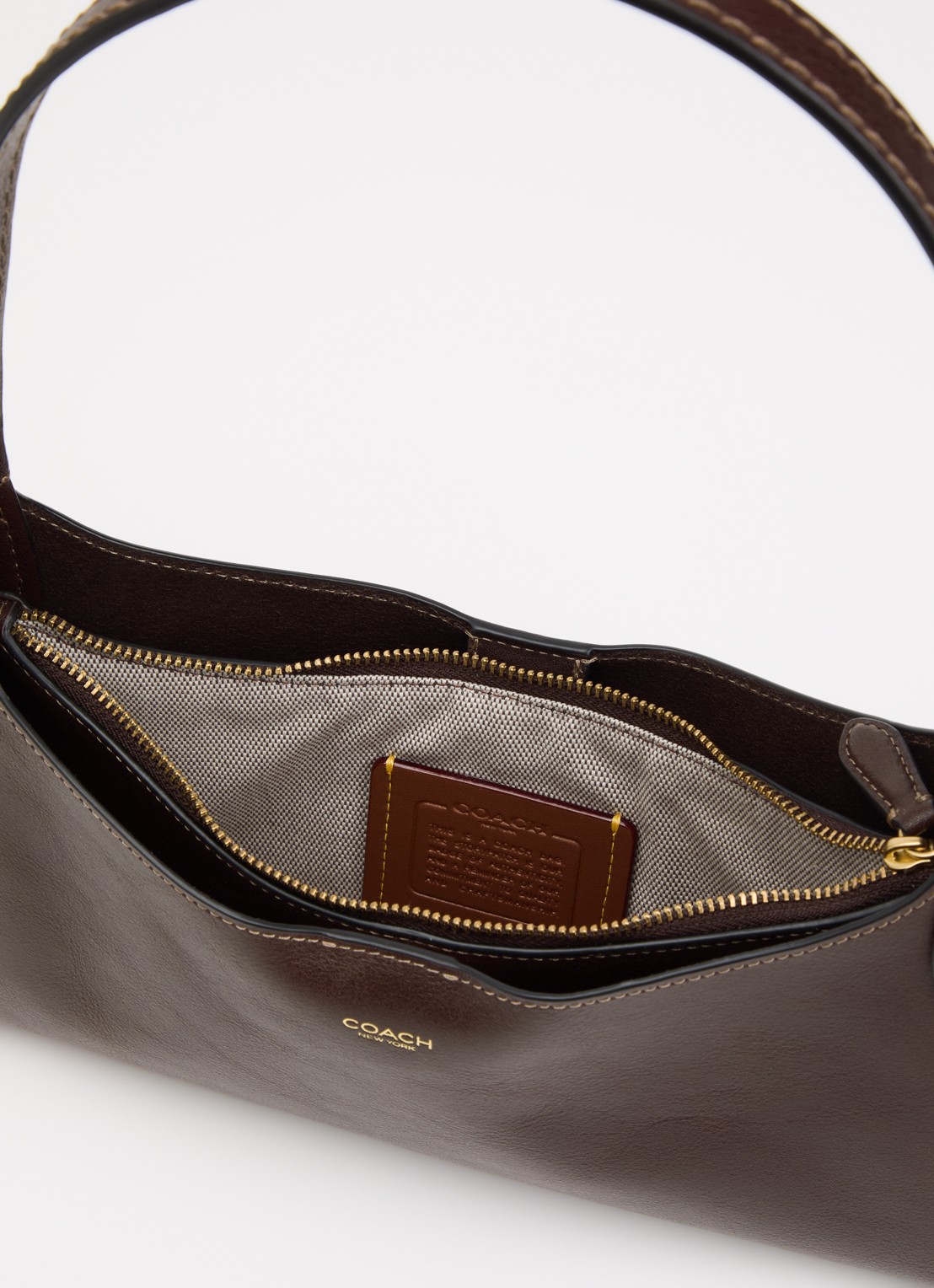 Coach Brooklyn 24 schoudertas van leer - detail 3 bruin