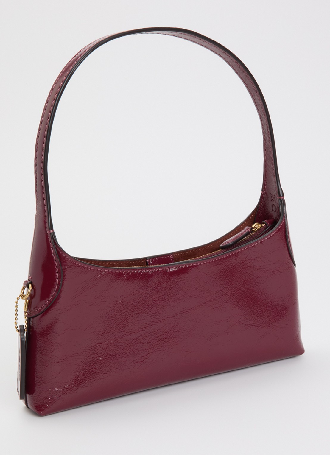 Coach Brooklyn 26 schoudertas van lakleer - achterkant cranberryrood
