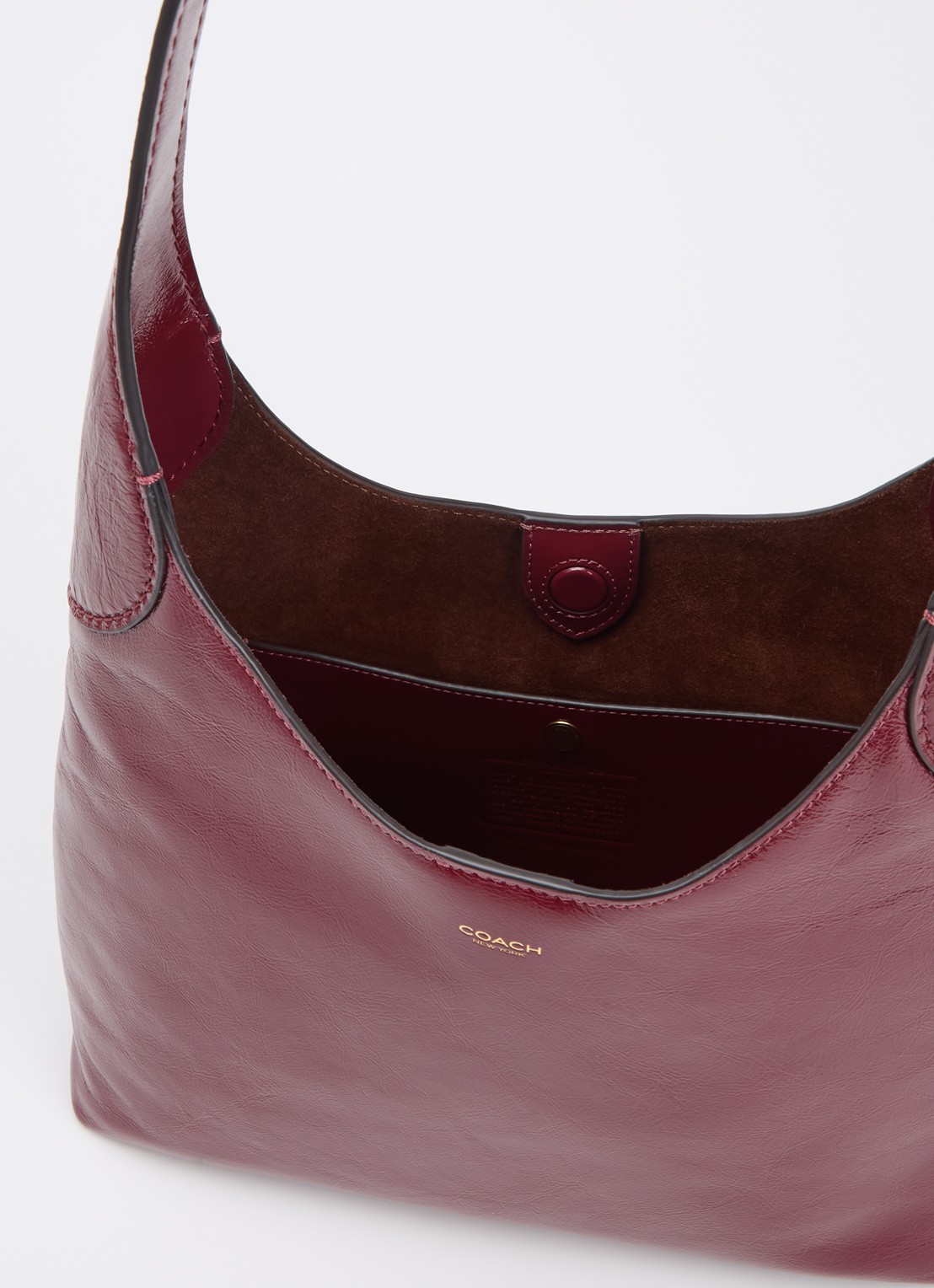Coach Brooklyn 26 schoudertas van lakleer - detail 3 cranberryrood