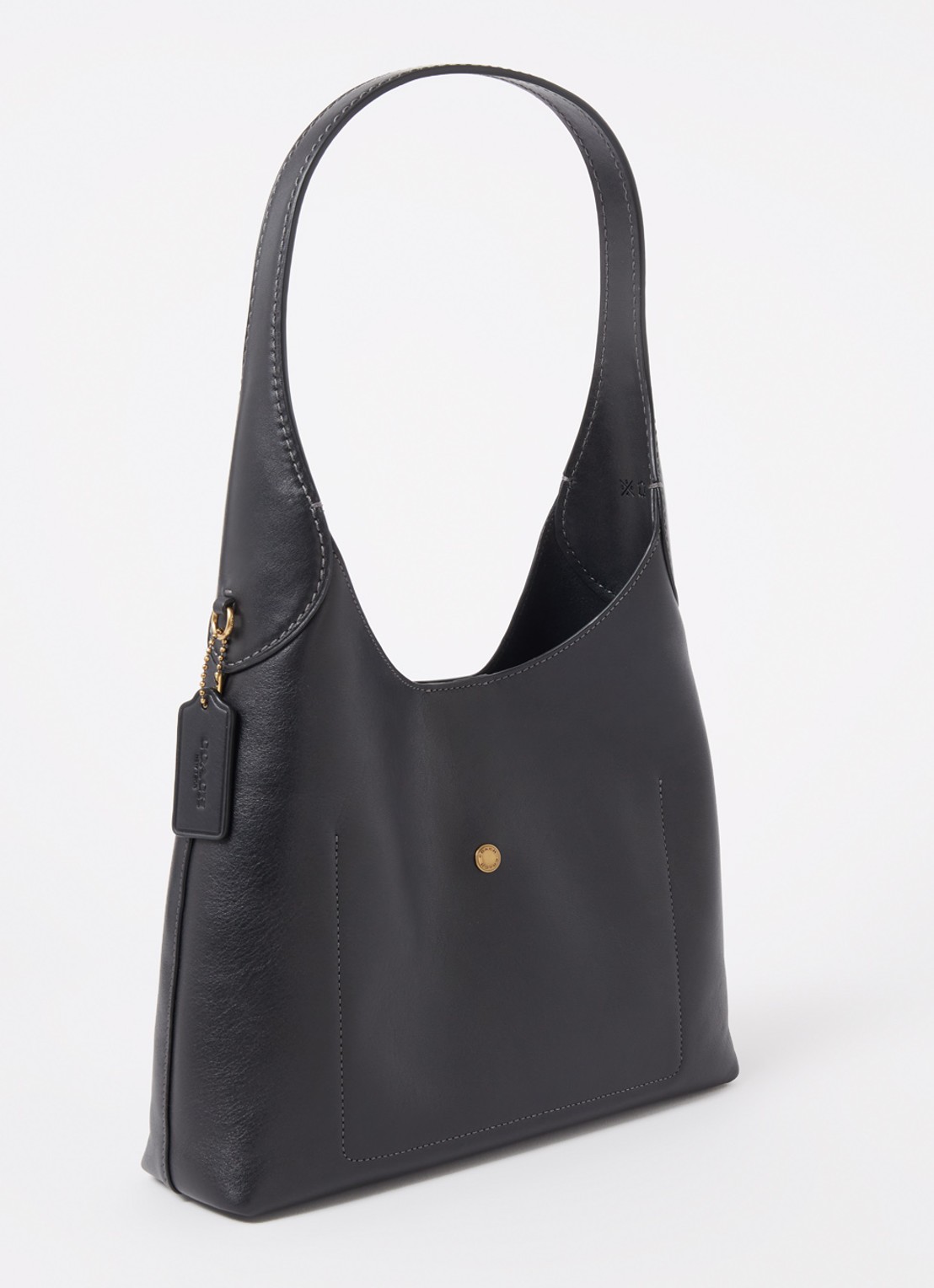 Coach Brooklyn 28 schoudertas van leer - achterkant 5 zwart