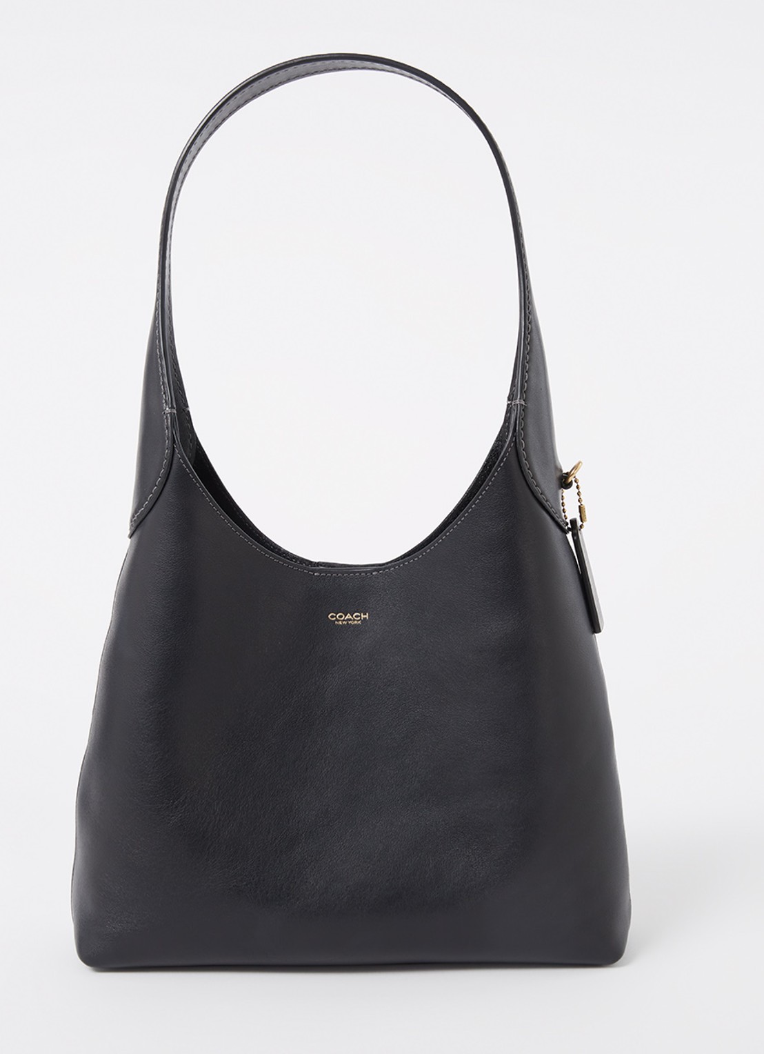 Coach Brooklyn 28 schoudertas van leer - voorkant zwart