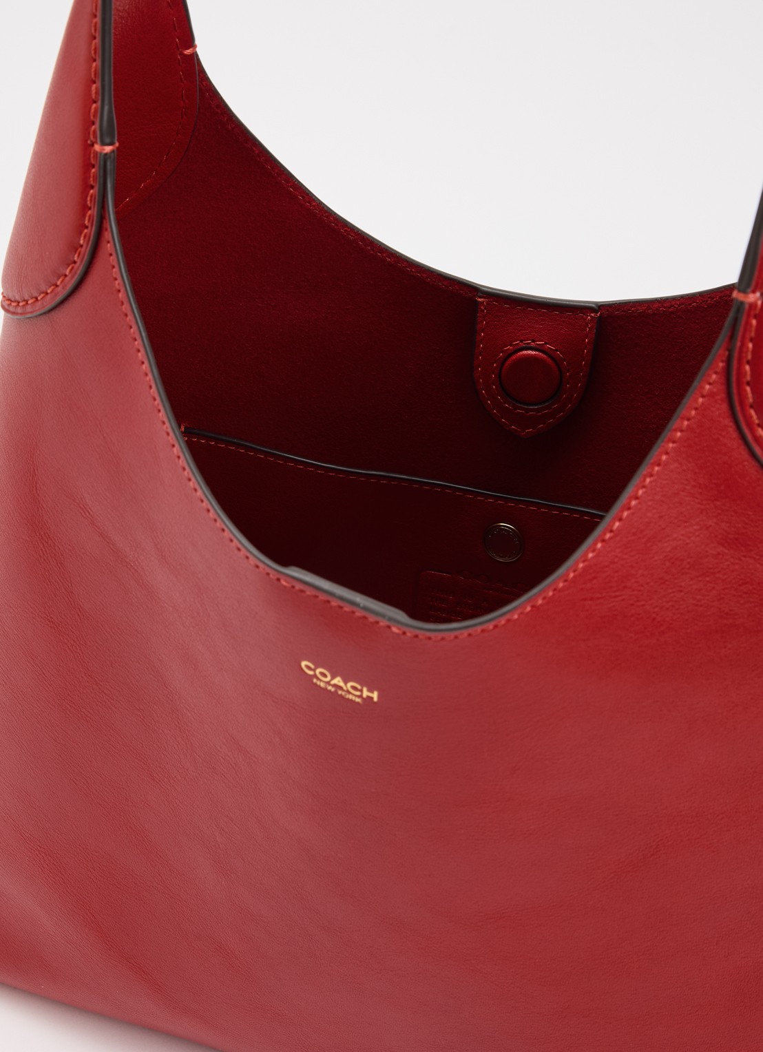 Coach Brooklyn 28 schoudertas van leer - detail 3 rood