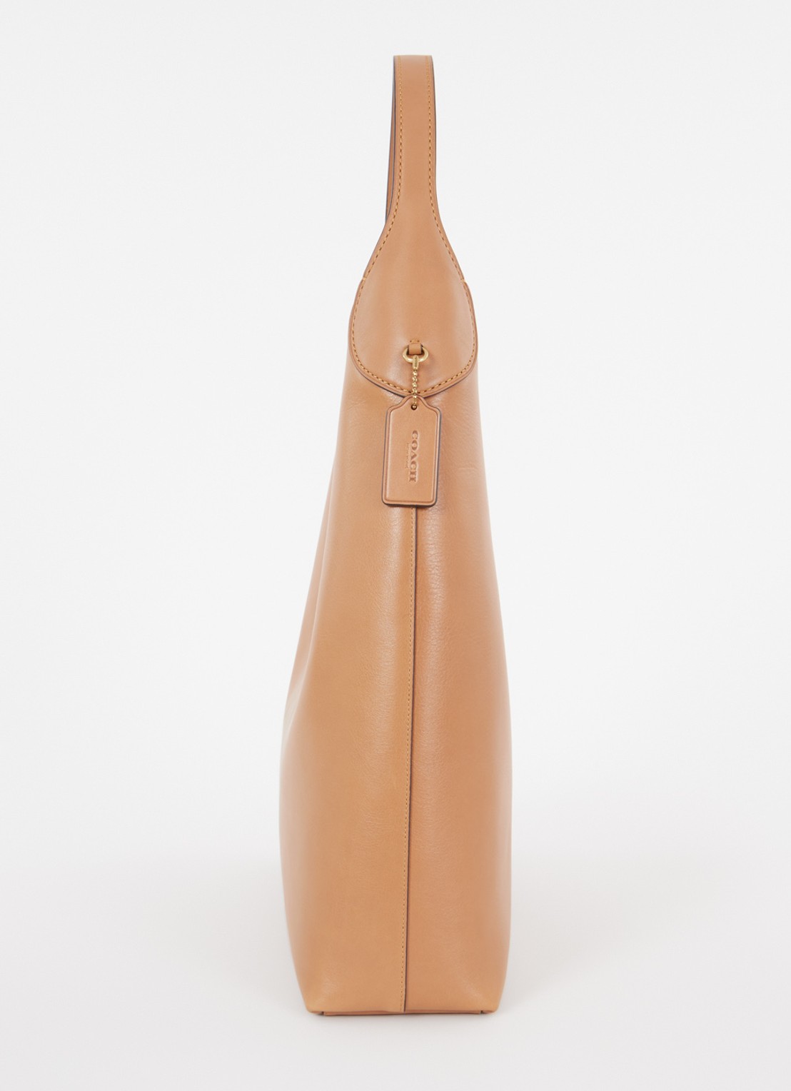 Coach Brooklyn 39 schoudertas van leer met logo - detail 3 cognac